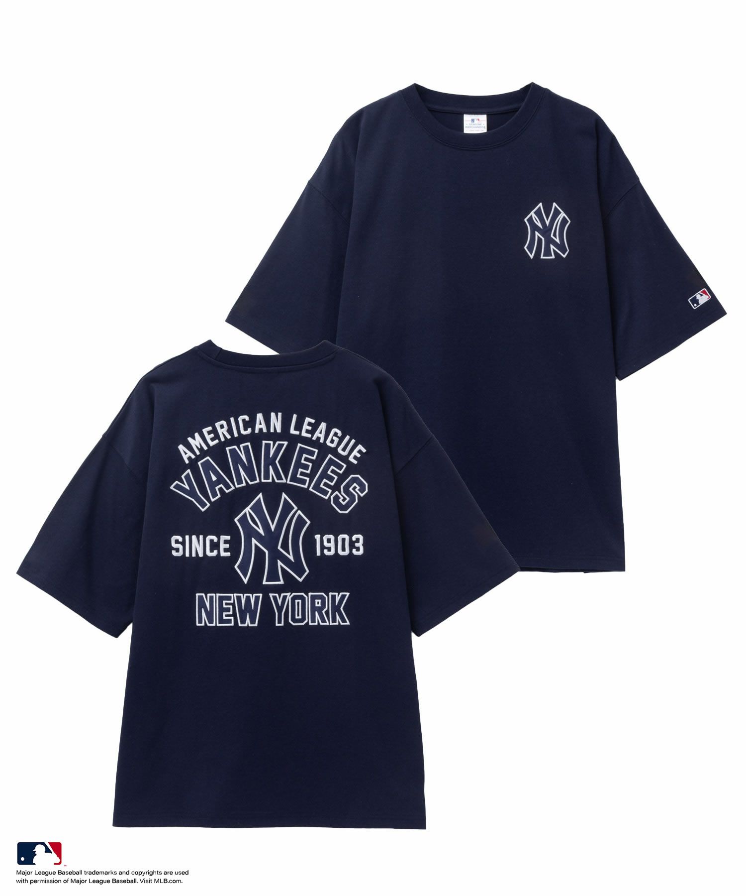 MLB  ツイルワッペンTシャツ メンズ メール便 対応商品商品画像-3