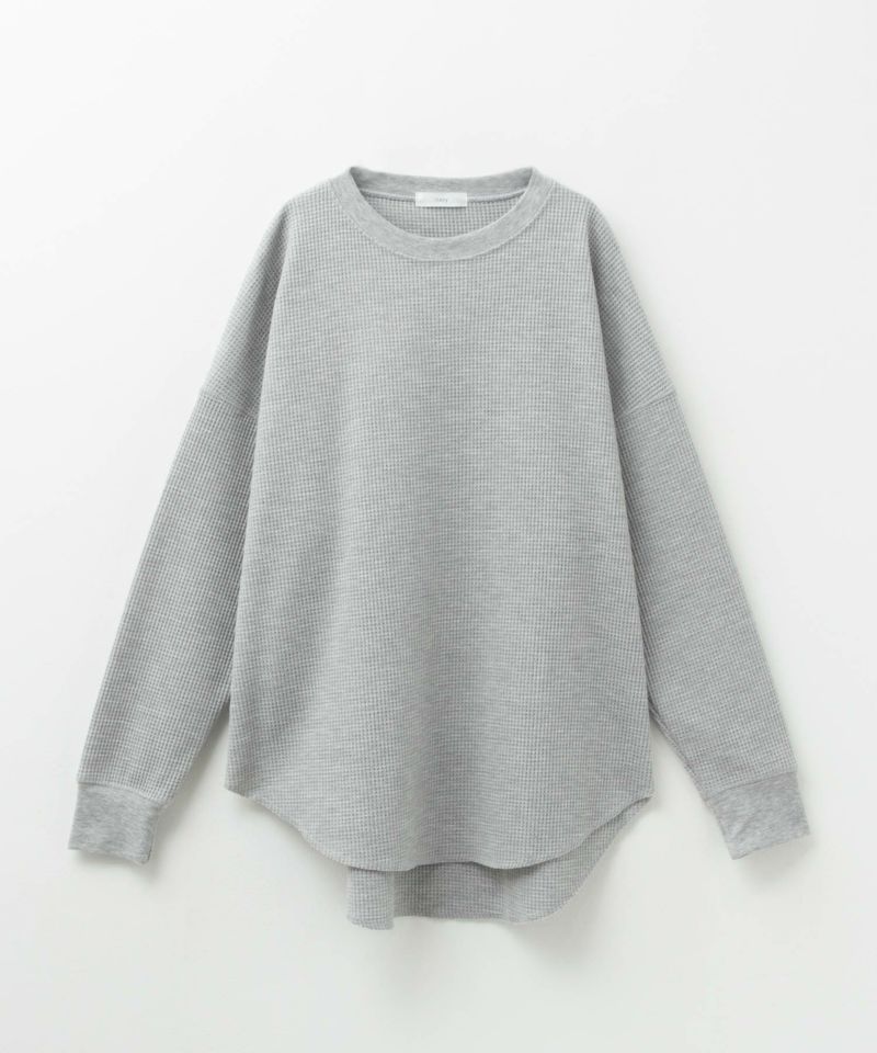 nAvy ワッフル長袖Tシャツ レディース