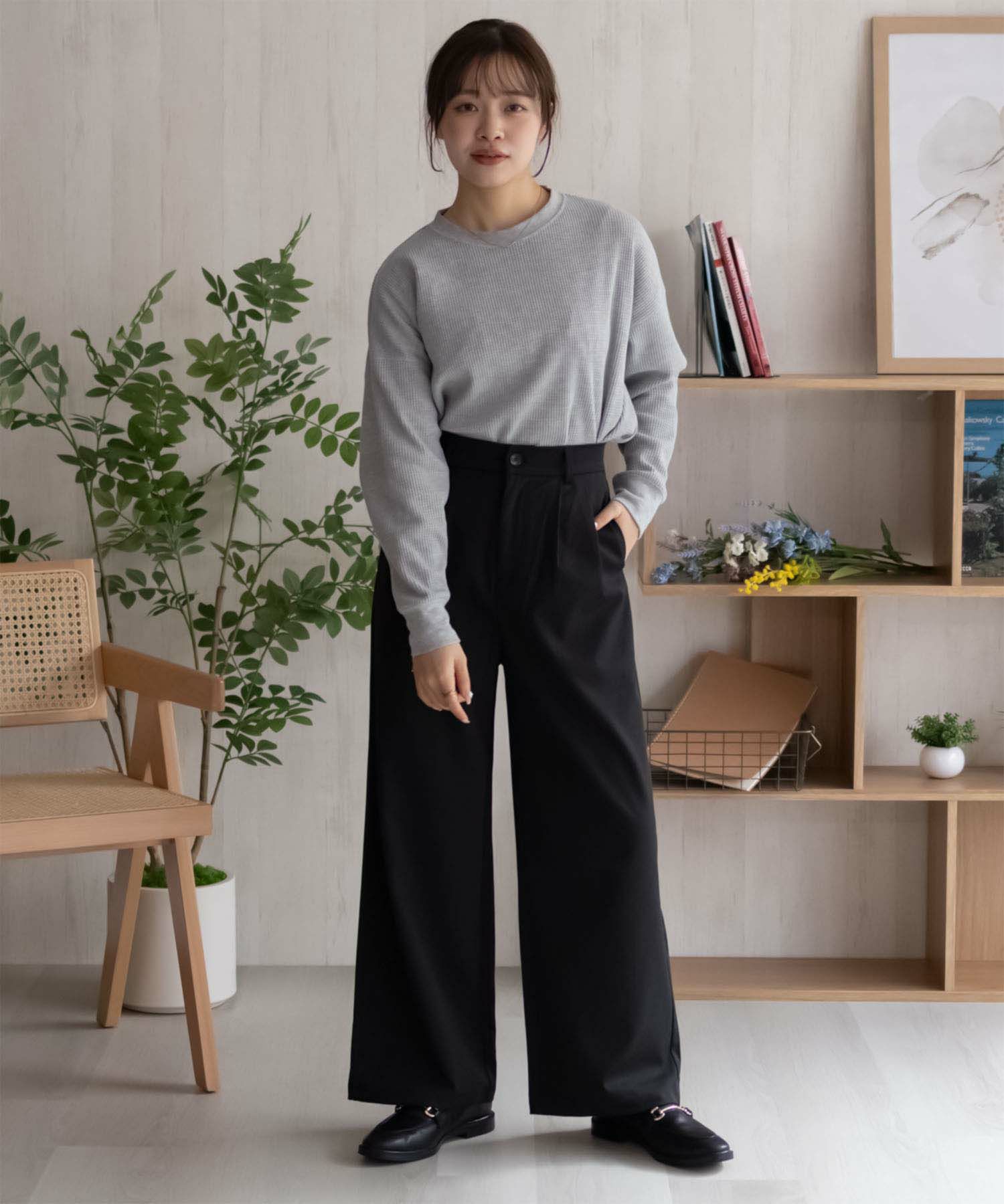 nAvy ワッフル長袖Tシャツ レディース ネコポス 対応商品