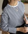 nAvy ボーダー長袖Tシャツ レディース ネコポス 対応商品