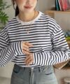 nAvy  ボーダー長袖Tシャツ レディース メール便 対応商品商品サムネイル-10