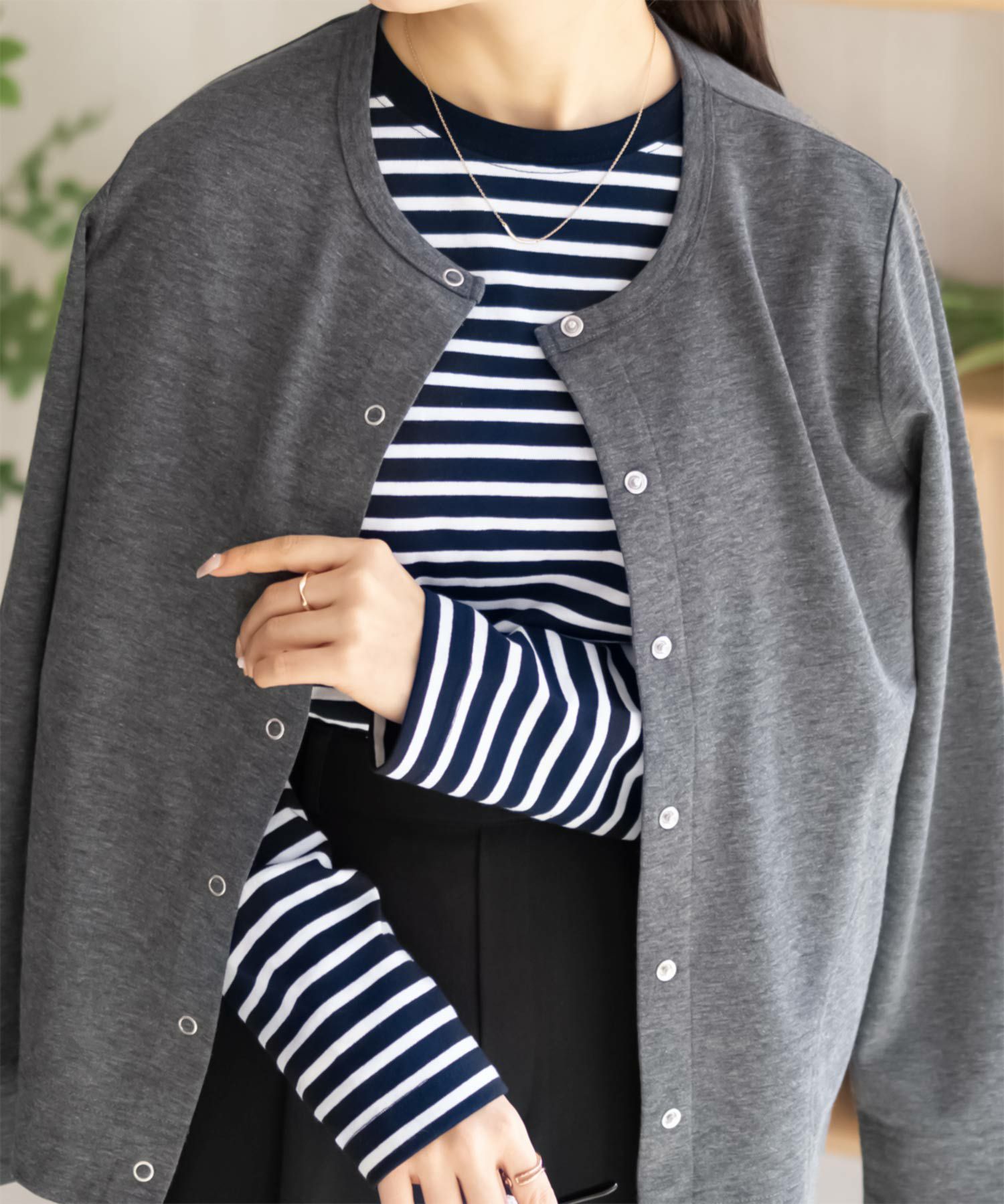 nAvy  ボーダー長袖Tシャツ レディース メール便 対応商品商品画像-15