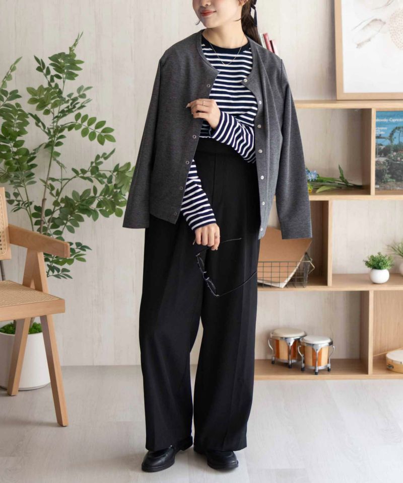 nAvy ボーダー長袖Tシャツ レディース