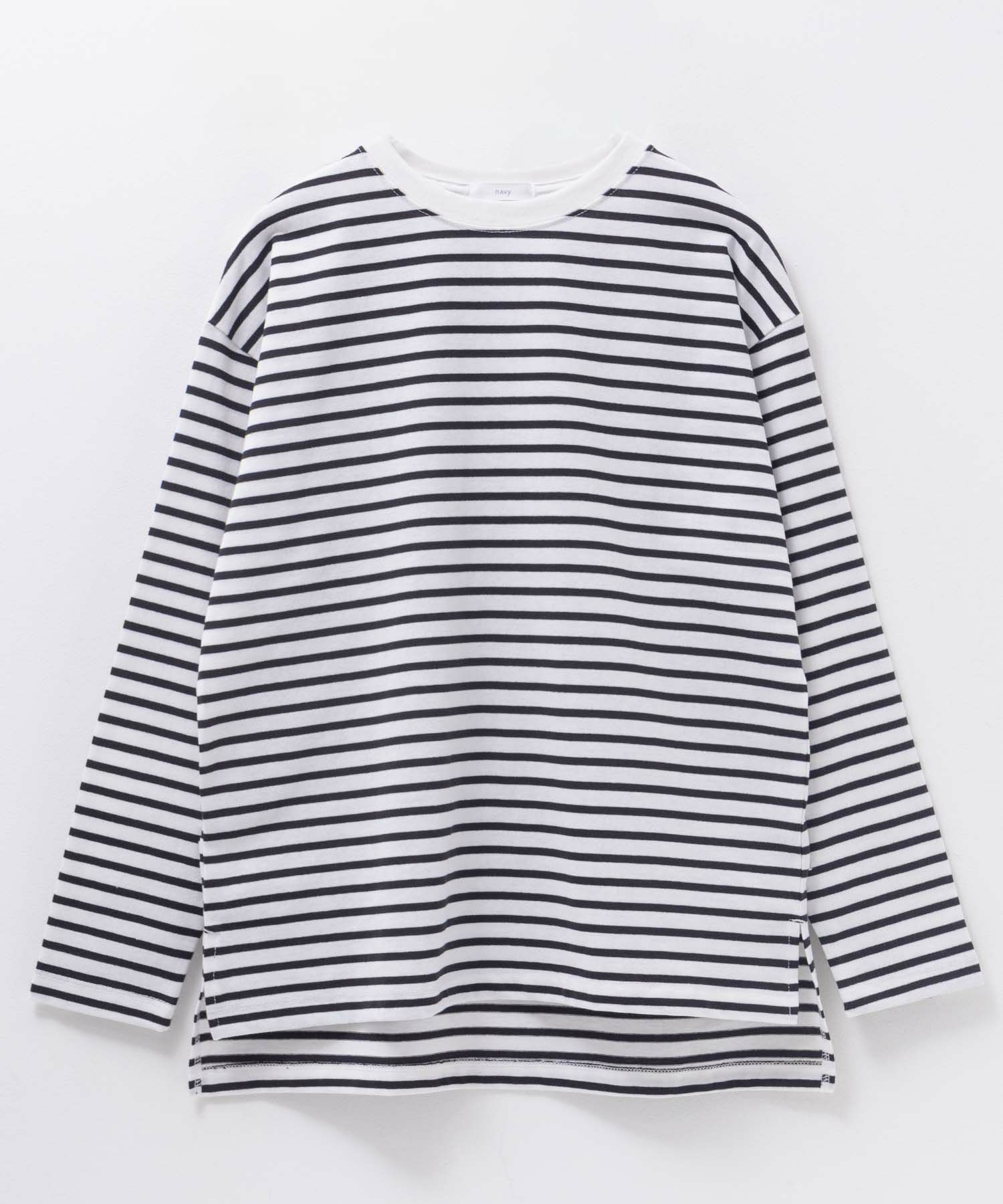 nAvy ボーダー長袖Tシャツ レディース