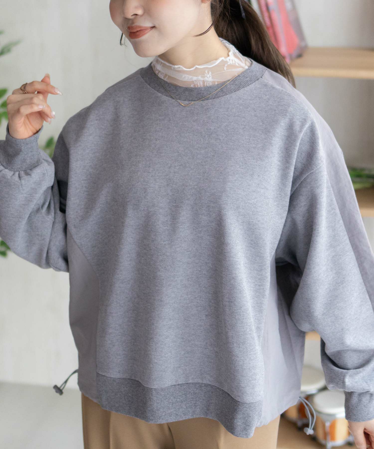 nAvy  異素材切替プルオーバー レディース商品画像-4