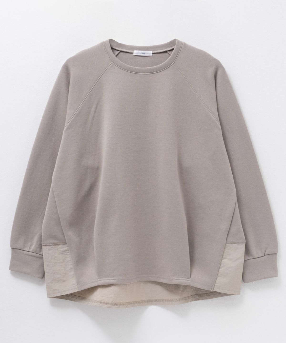 nAvy 異素材切替プルオーバー レディース