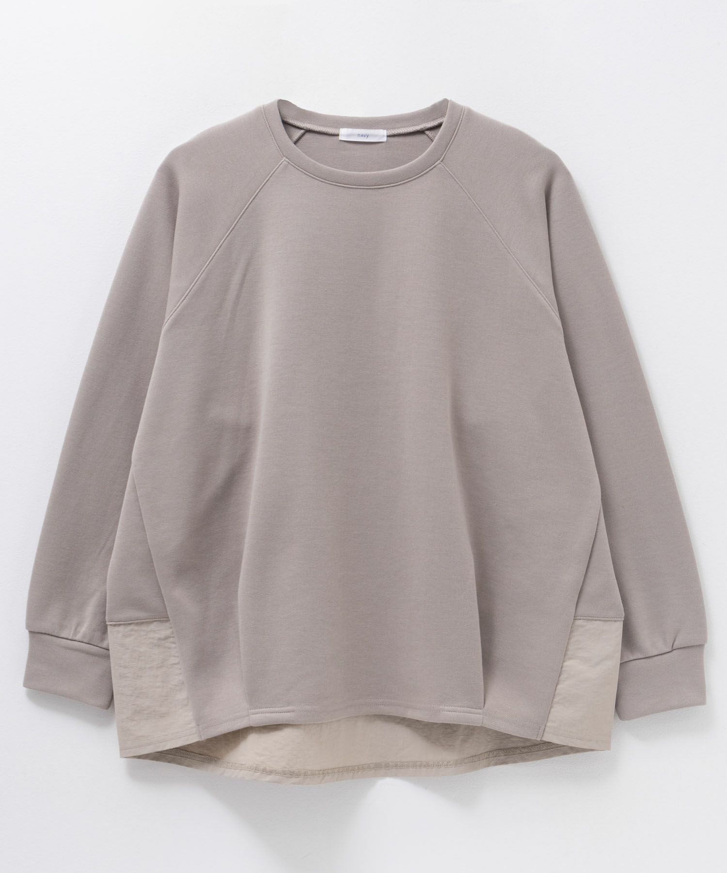 nAvy 異素材切替プルオーバー レディース