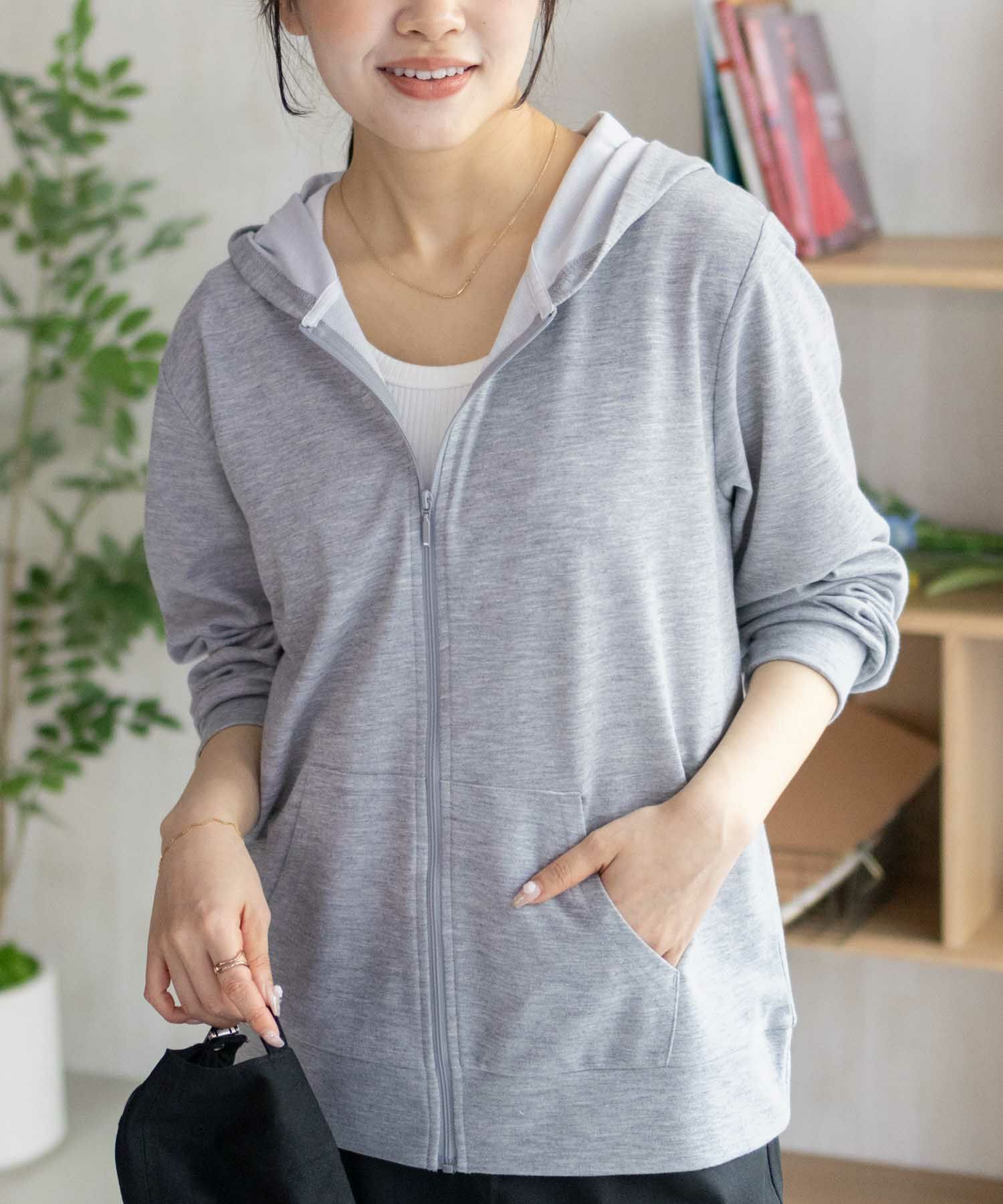 NAVY SARARI UVカットパーカー ドライ レディース