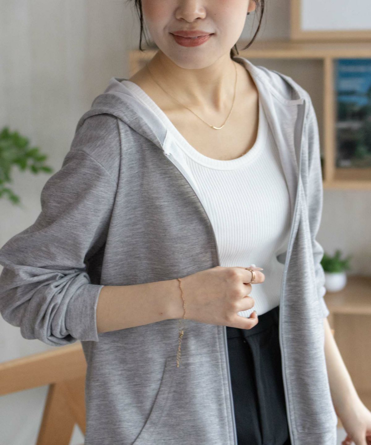 NAVY SARARI UVカットパーカー ドライ レディース