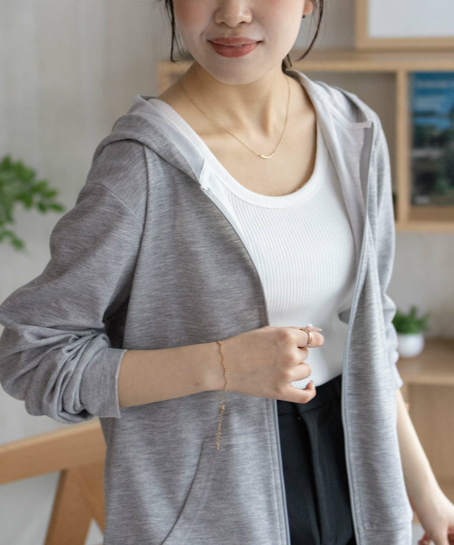 NAVY SARARI UVカットパーカー ドライ レディース