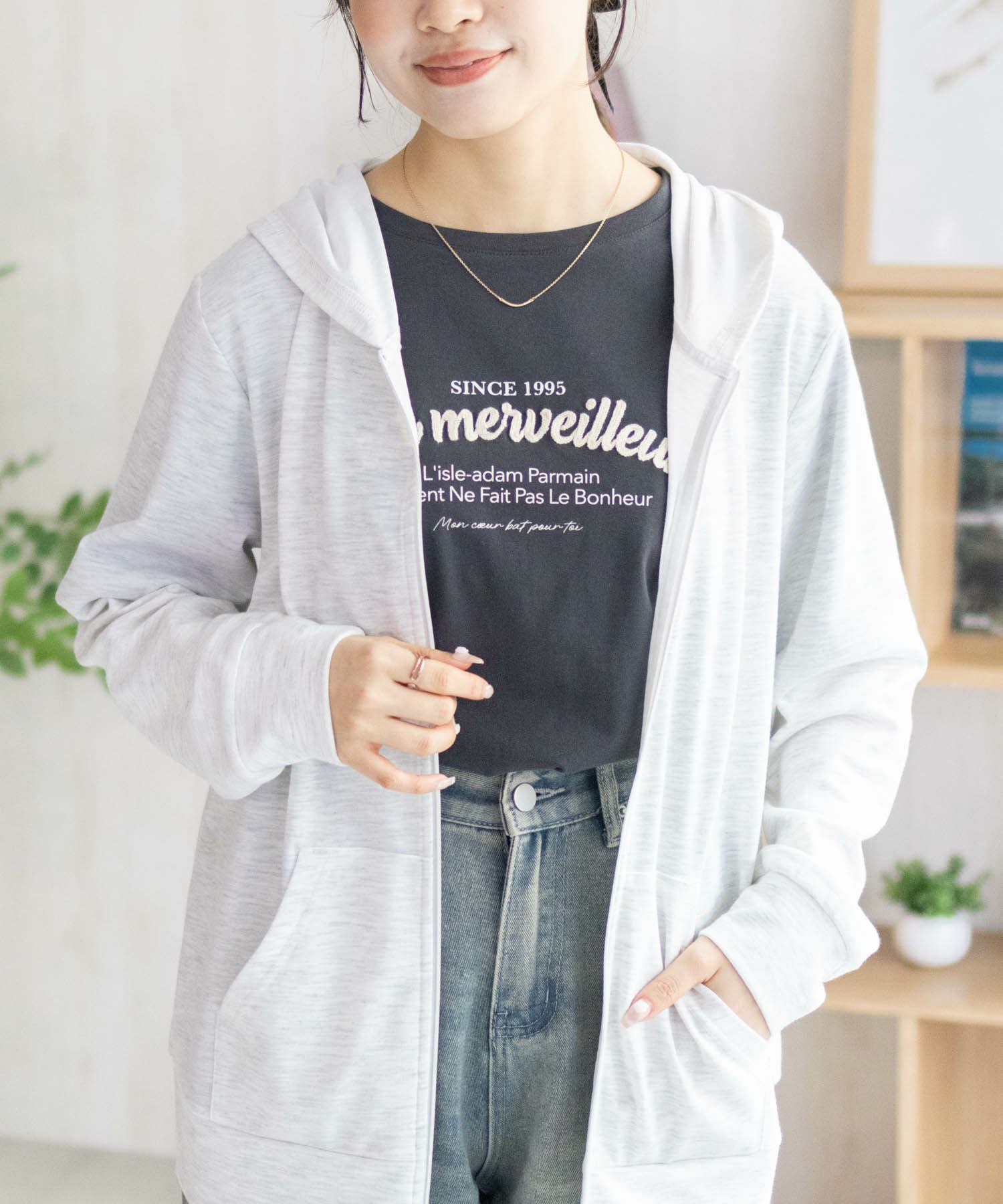 NAVY SARARI UVカットパーカー ドライ レディース