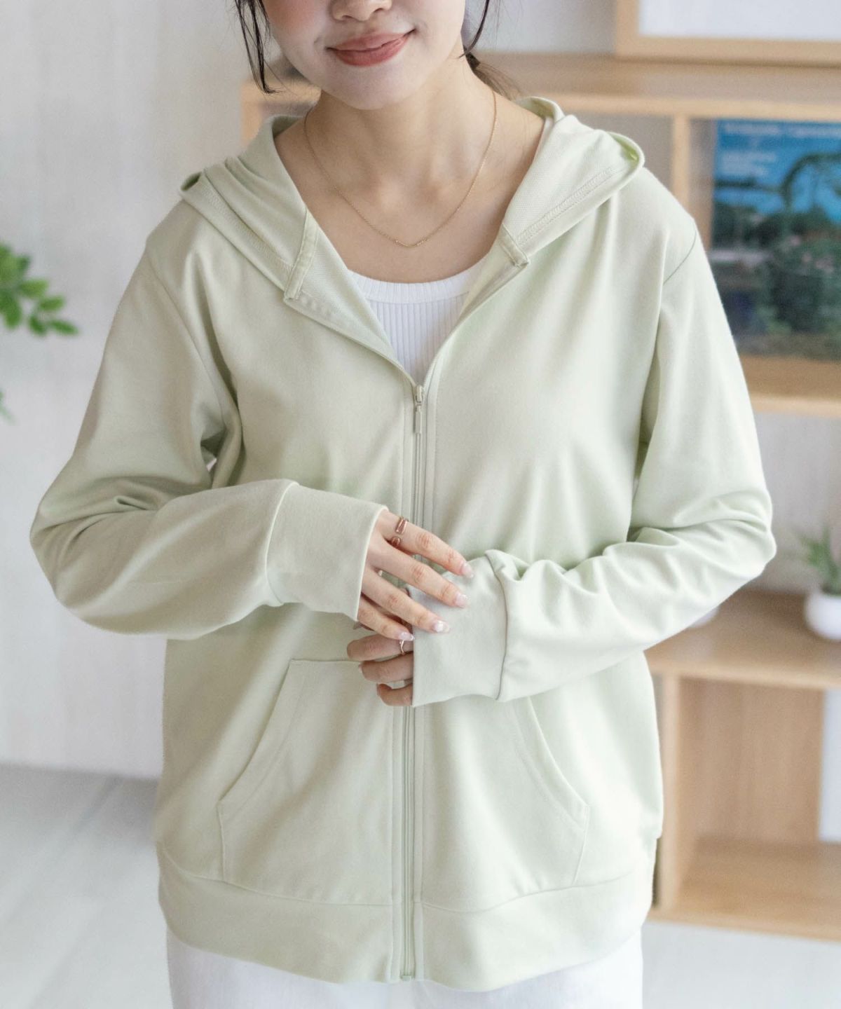 NAVY SARARI UVカットパーカー ドライ レディース