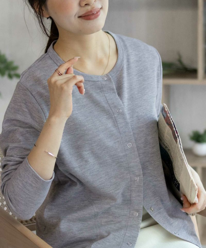 nAvy SARARI UVカットカーディガン ドットボタン レディース商品画像-8