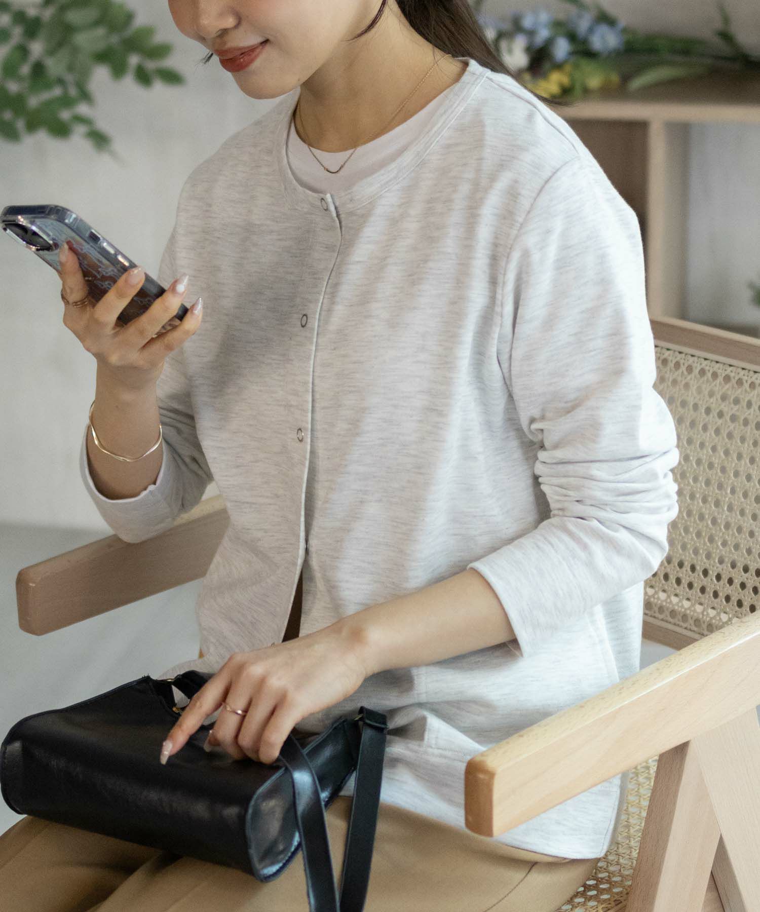 nAvy SARARI UVカットカーディガン ドットボタン レディース商品サムネイル-16