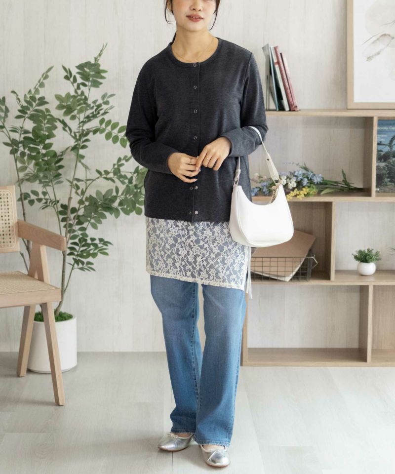 nAvy SARARI UVカットカーディガン ドットボタン レディース商品画像-23