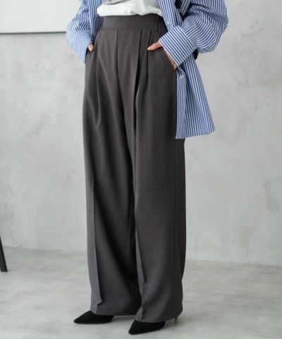 nAvy  2タックセミワイドパンツ レディース