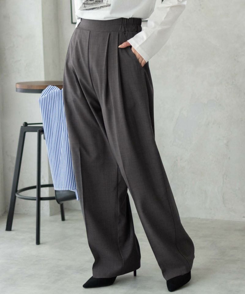 nAvy  2タックセミワイドパンツ レディース商品画像-4