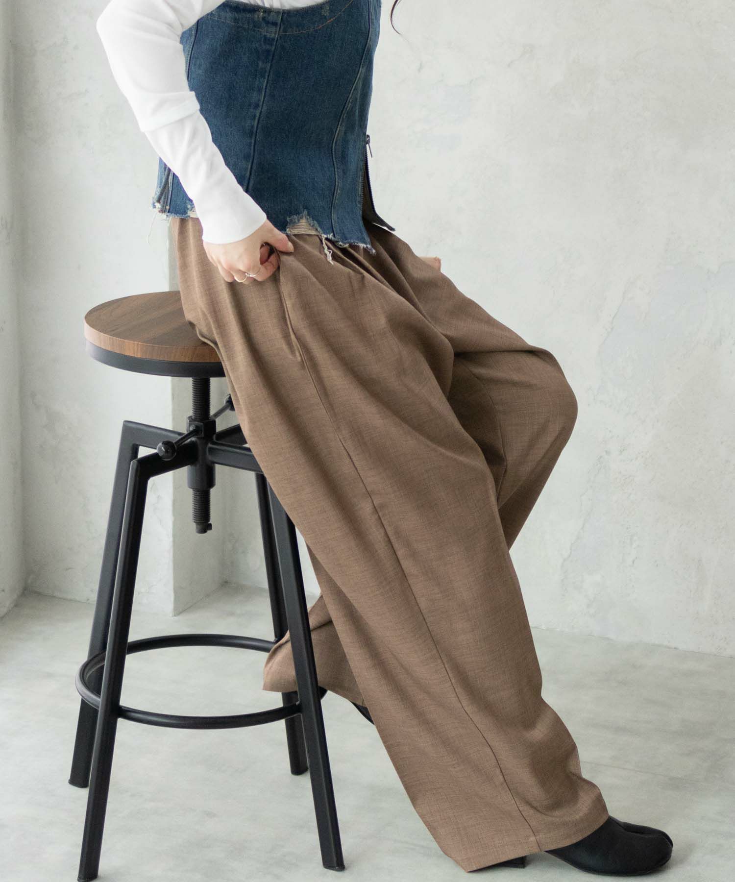 nAvy  2タックセミワイドパンツ レディース商品画像-11