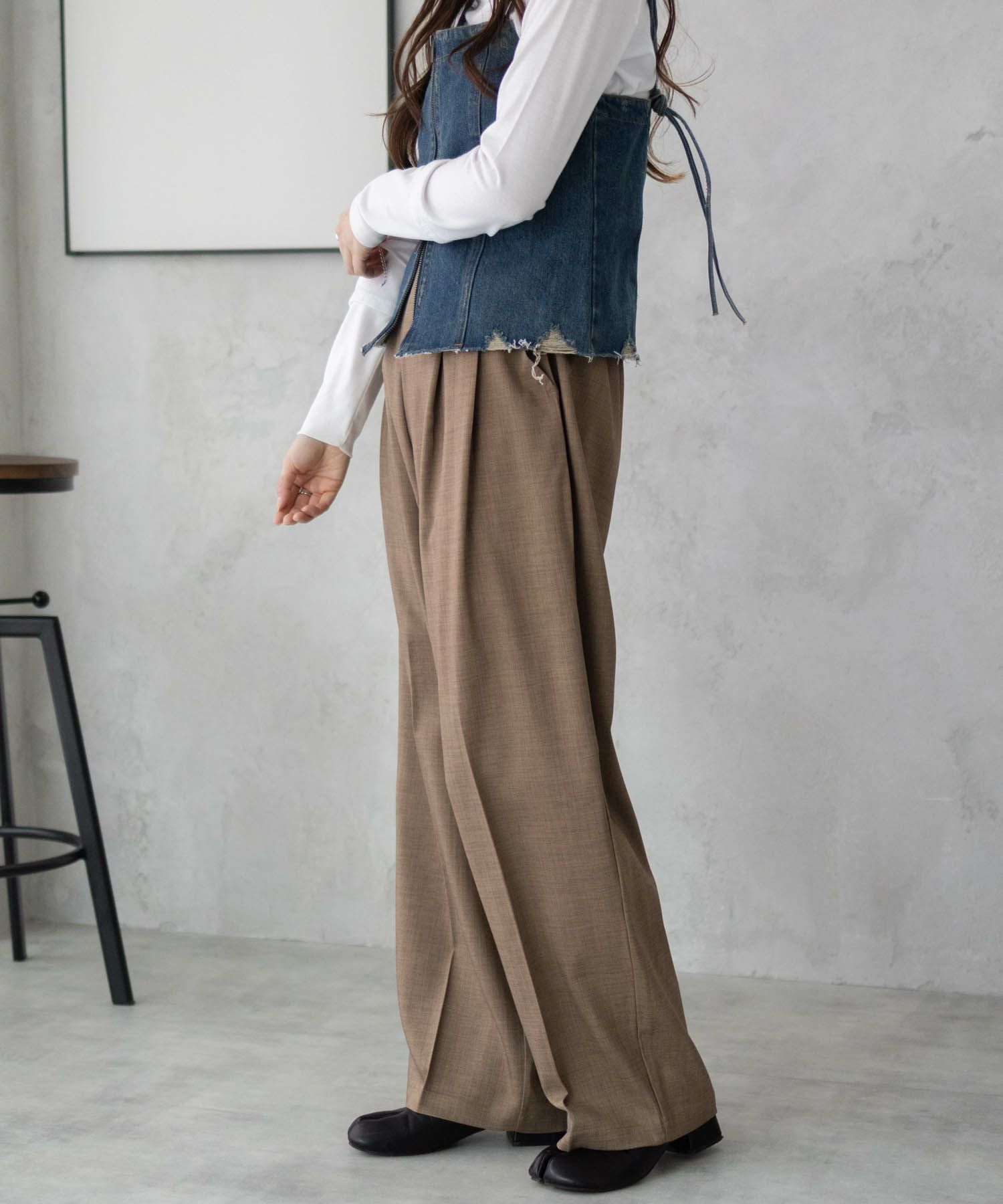 nAvy  2タックセミワイドパンツ レディース商品画像-13