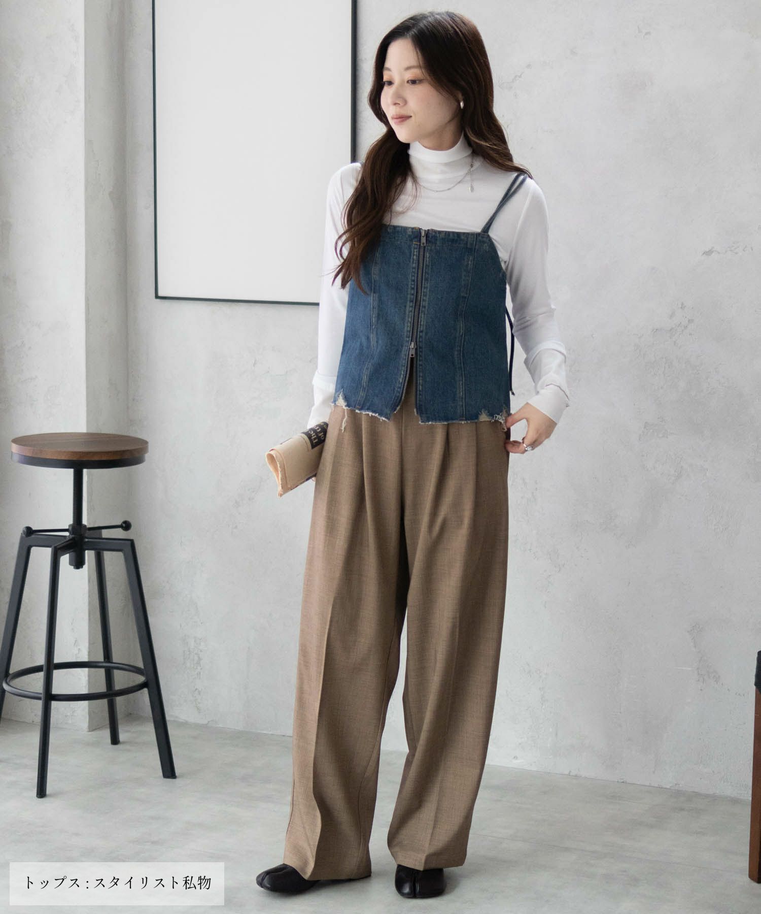 nAvy  2タックセミワイドパンツ レディース商品画像-25