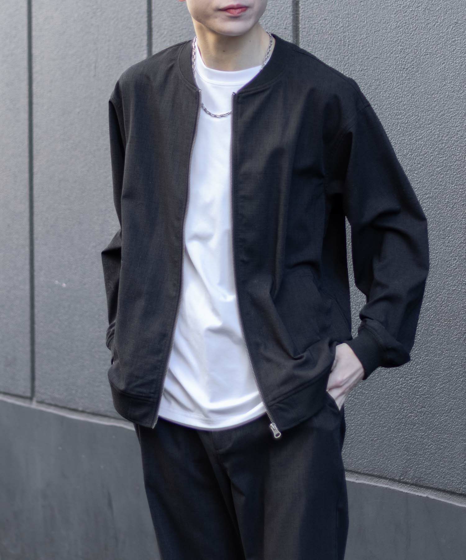 URBAN COLLECTION エアリネン リネンライクブルゾン メンズ商品サムネイル-1