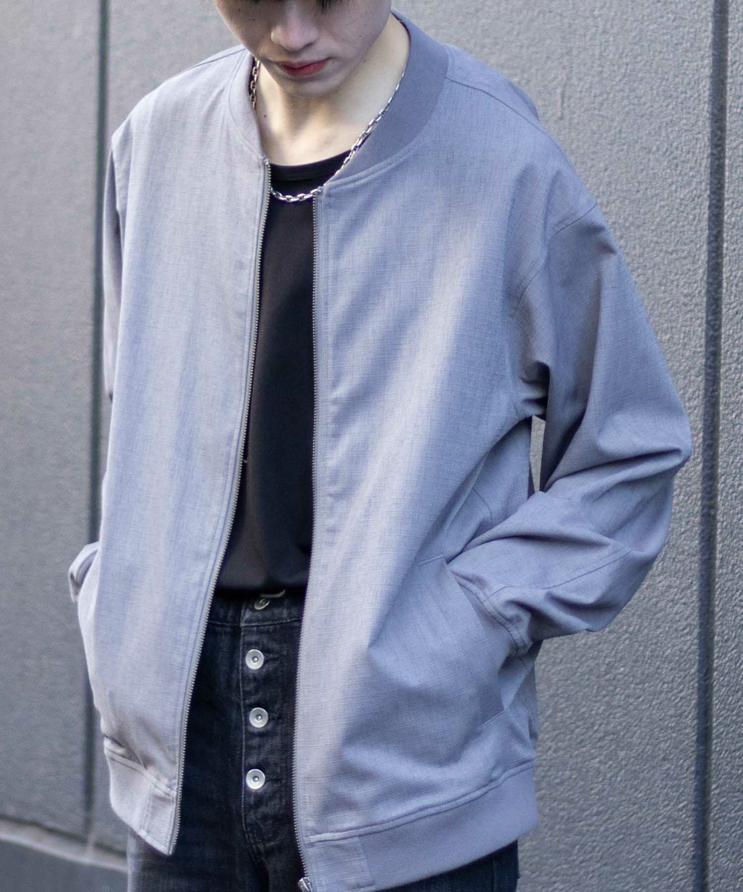 URBAN COLLECTION エアリネン リネンライクブルゾン メンズ商品サムネイル-2