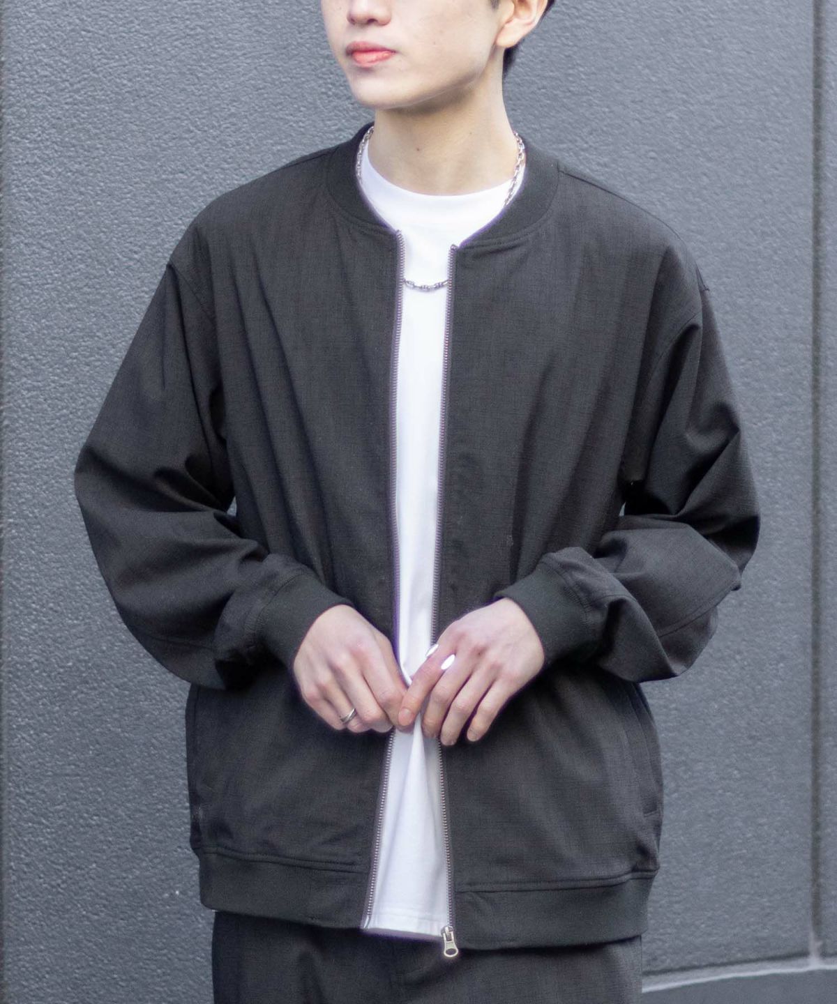 URBAN COLLECTION リネンライクブルゾン メンズ