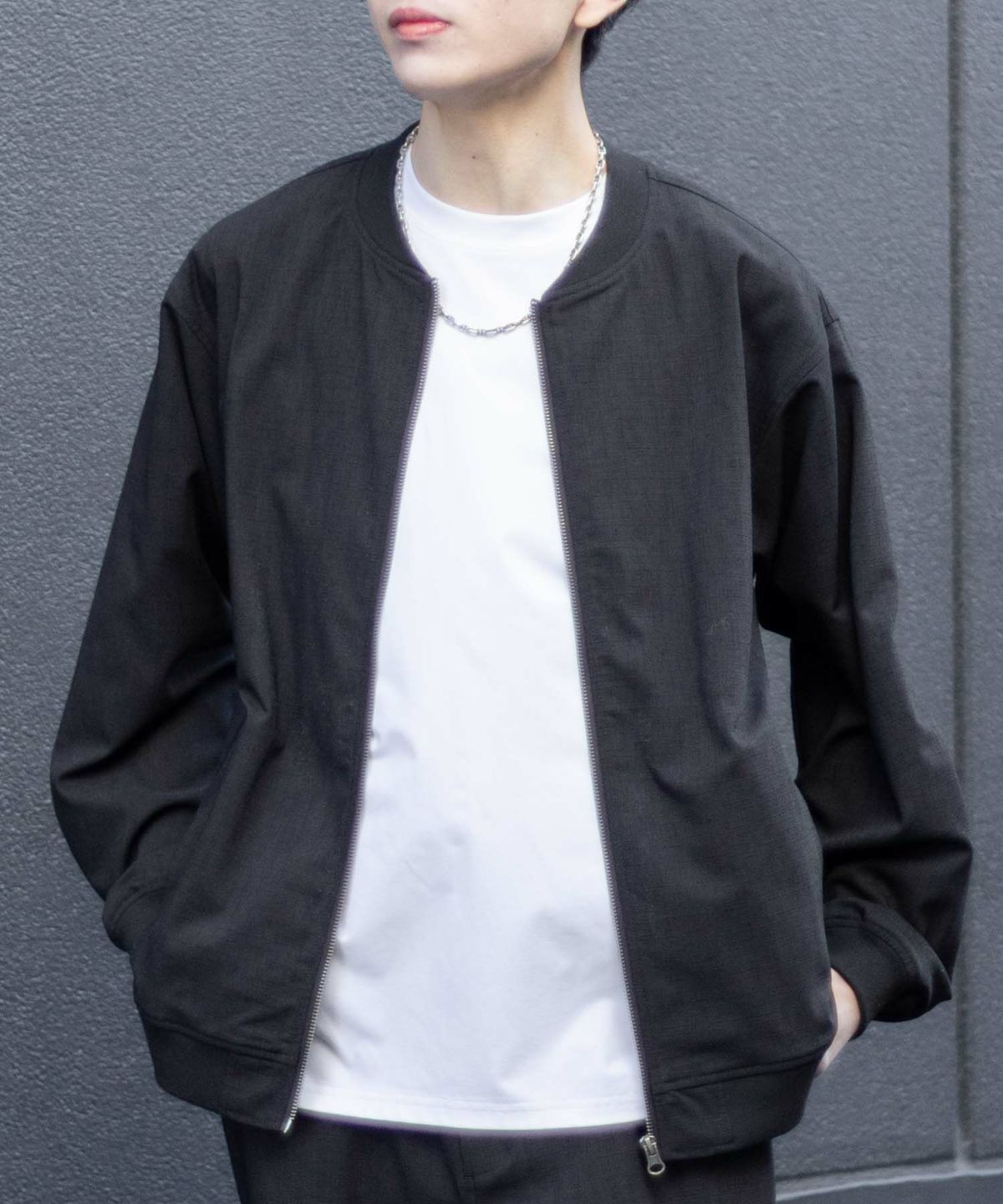 URBAN COLLECTION リネンライクブルゾン メンズ