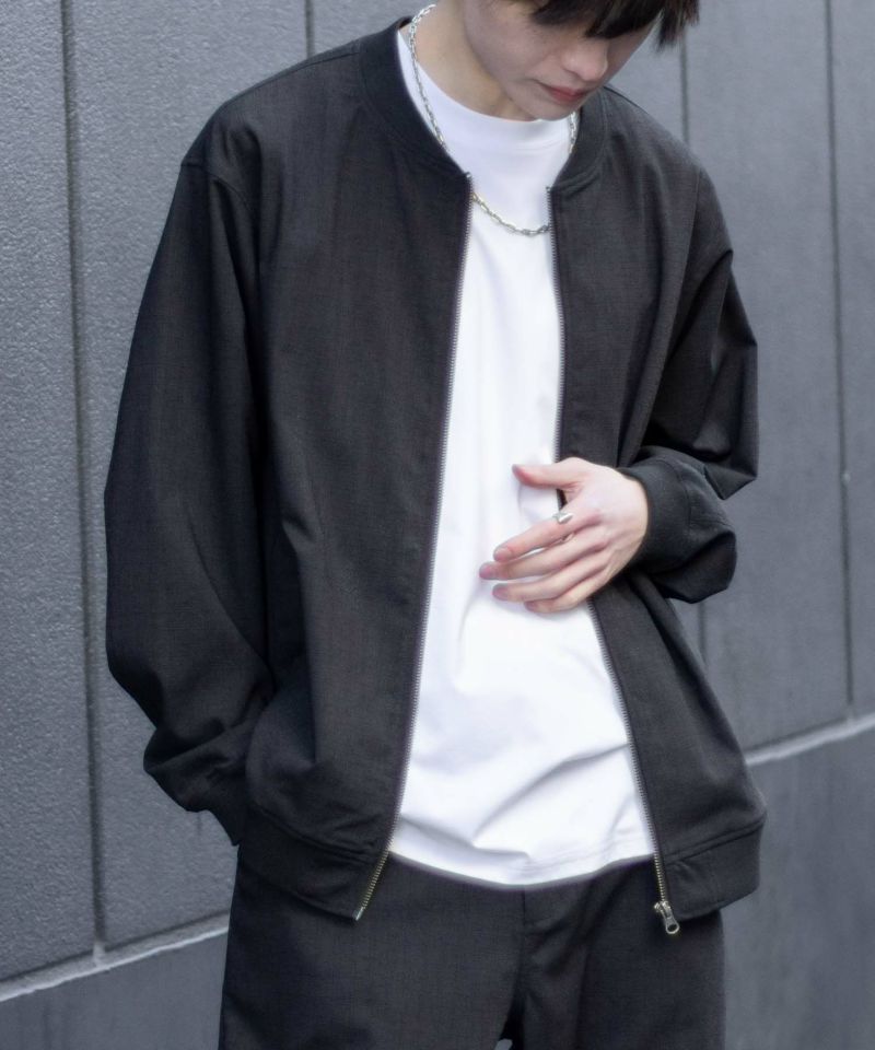 URBAN COLLECTION エアリネン リネンライクブルゾン メンズ商品画像-6