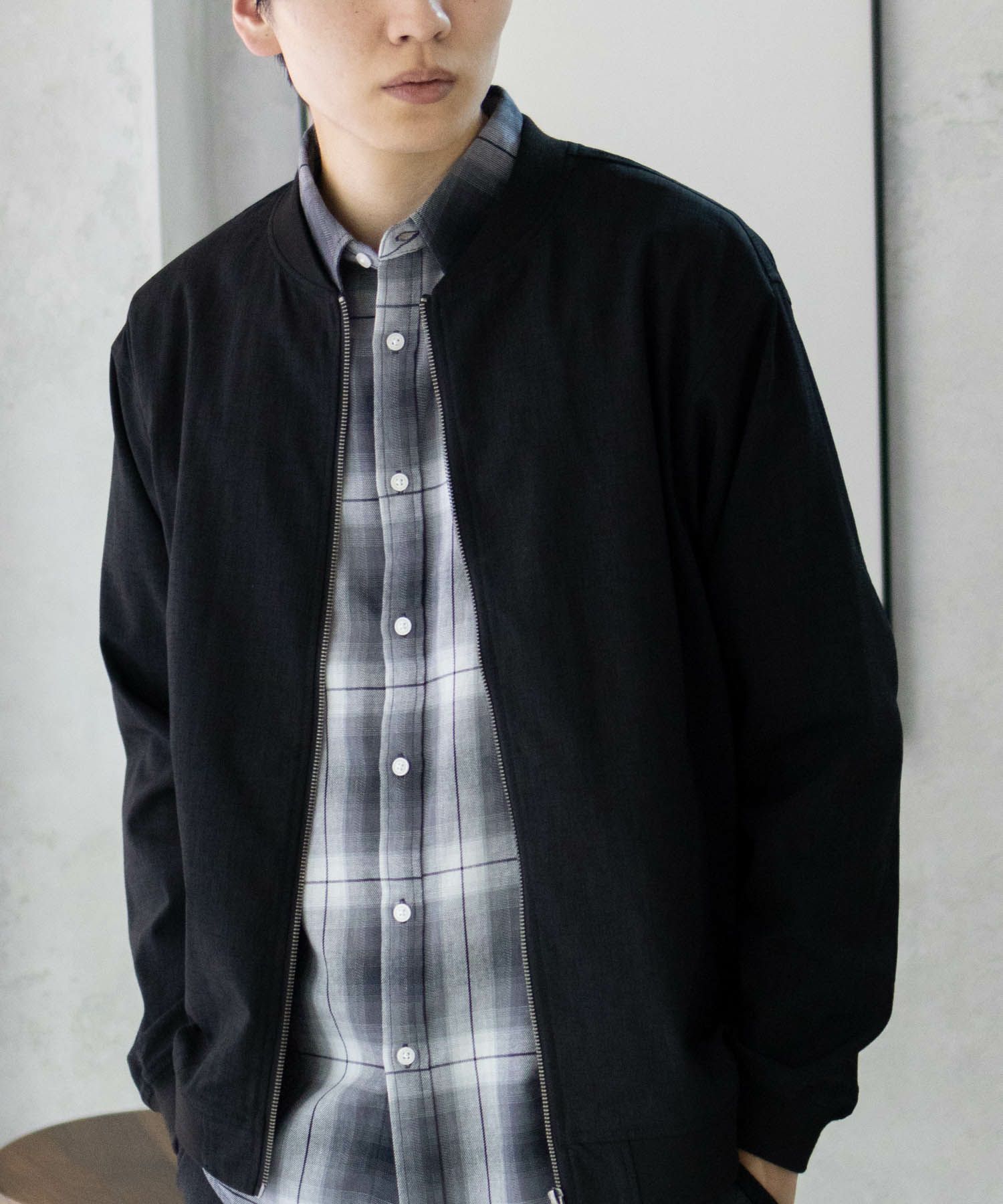 URBAN COLLECTION エアリネン リネンライクブルゾン メンズ商品画像-11