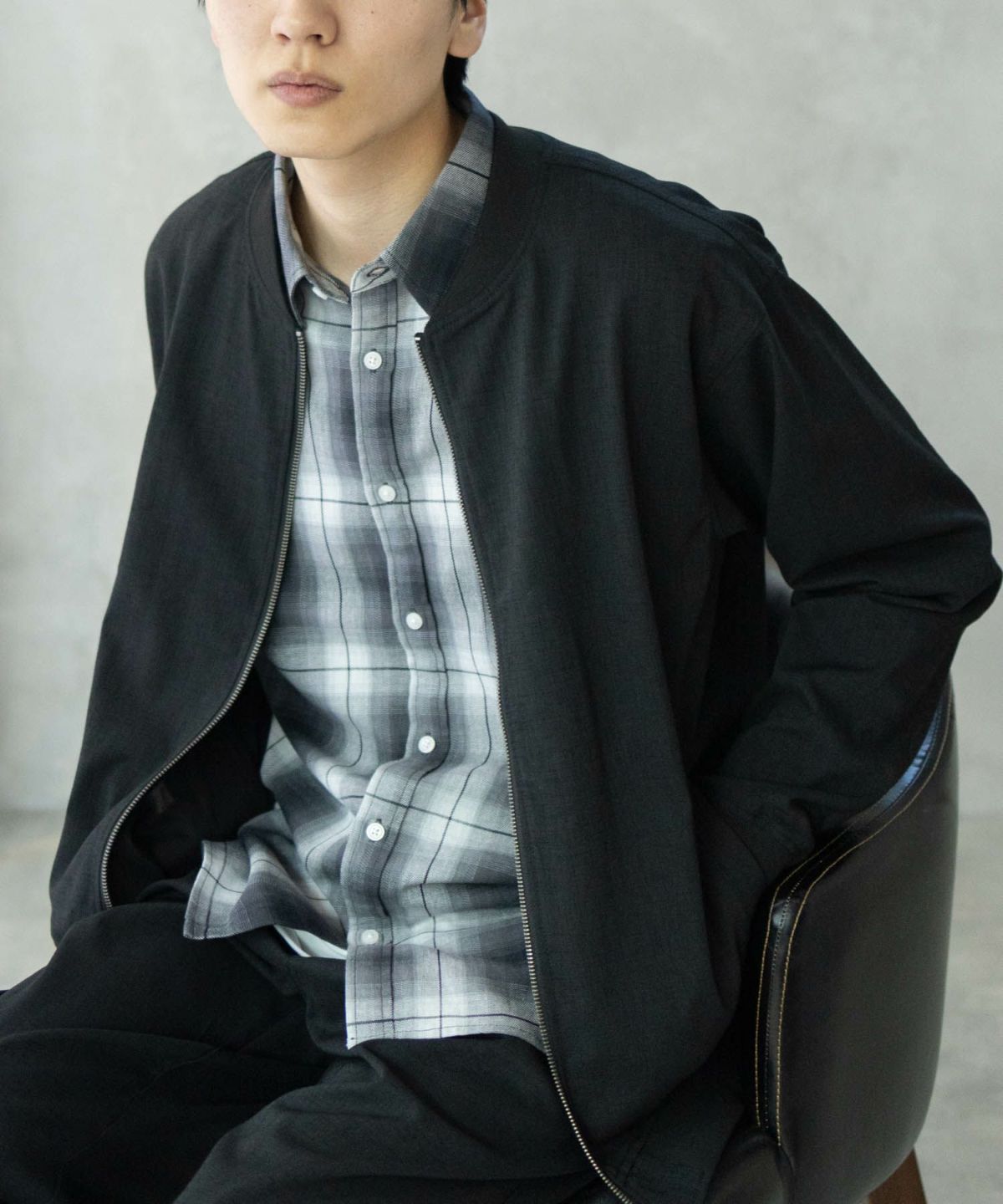 URBAN COLLECTION リネンライクブルゾン メンズ