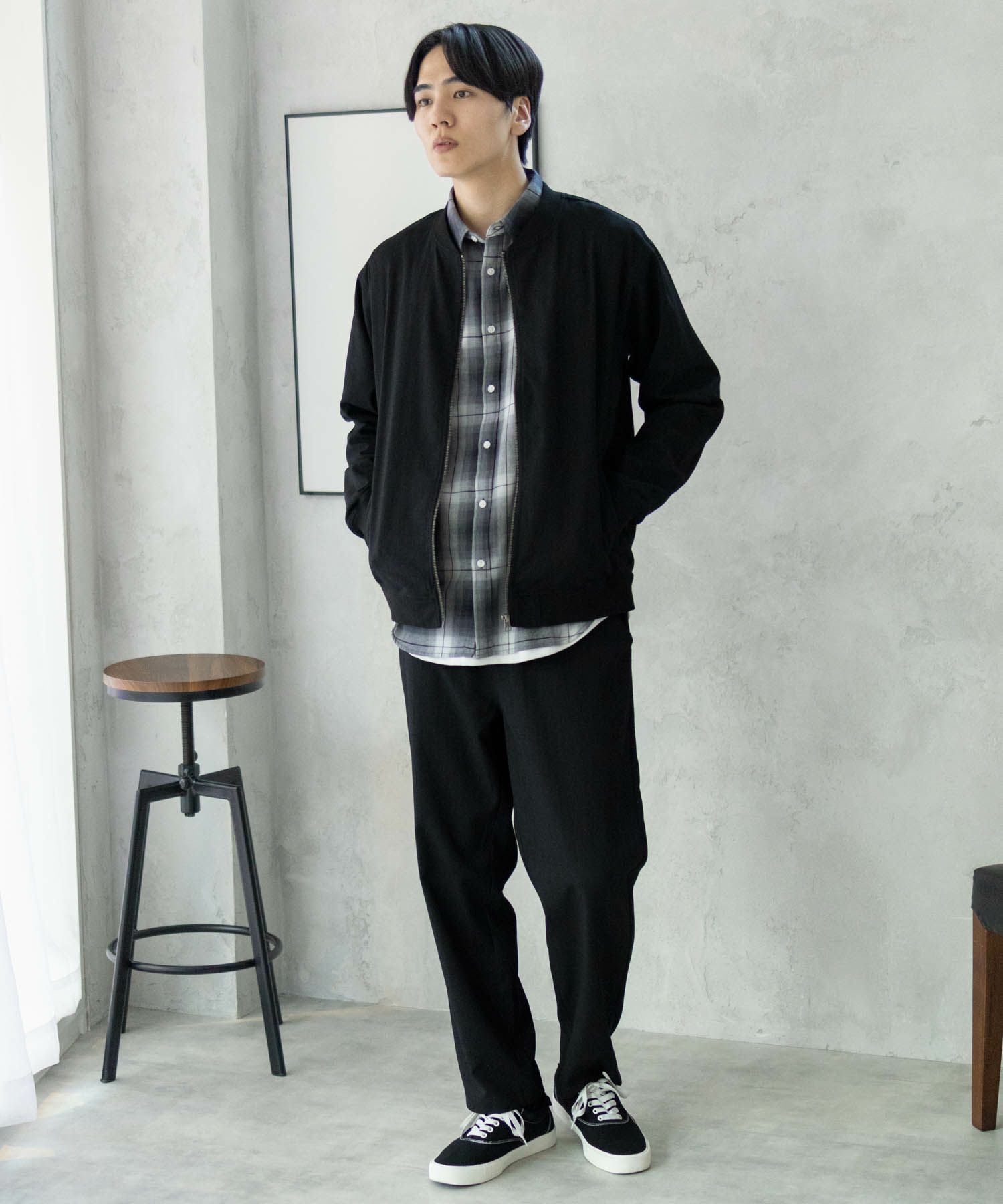 URBAN COLLECTION エアリネン リネンライクブルゾン メンズ商品サムネイル-16