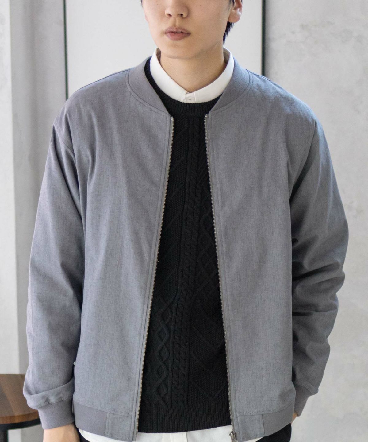 URBAN COLLECTION リネンライクブルゾン メンズ