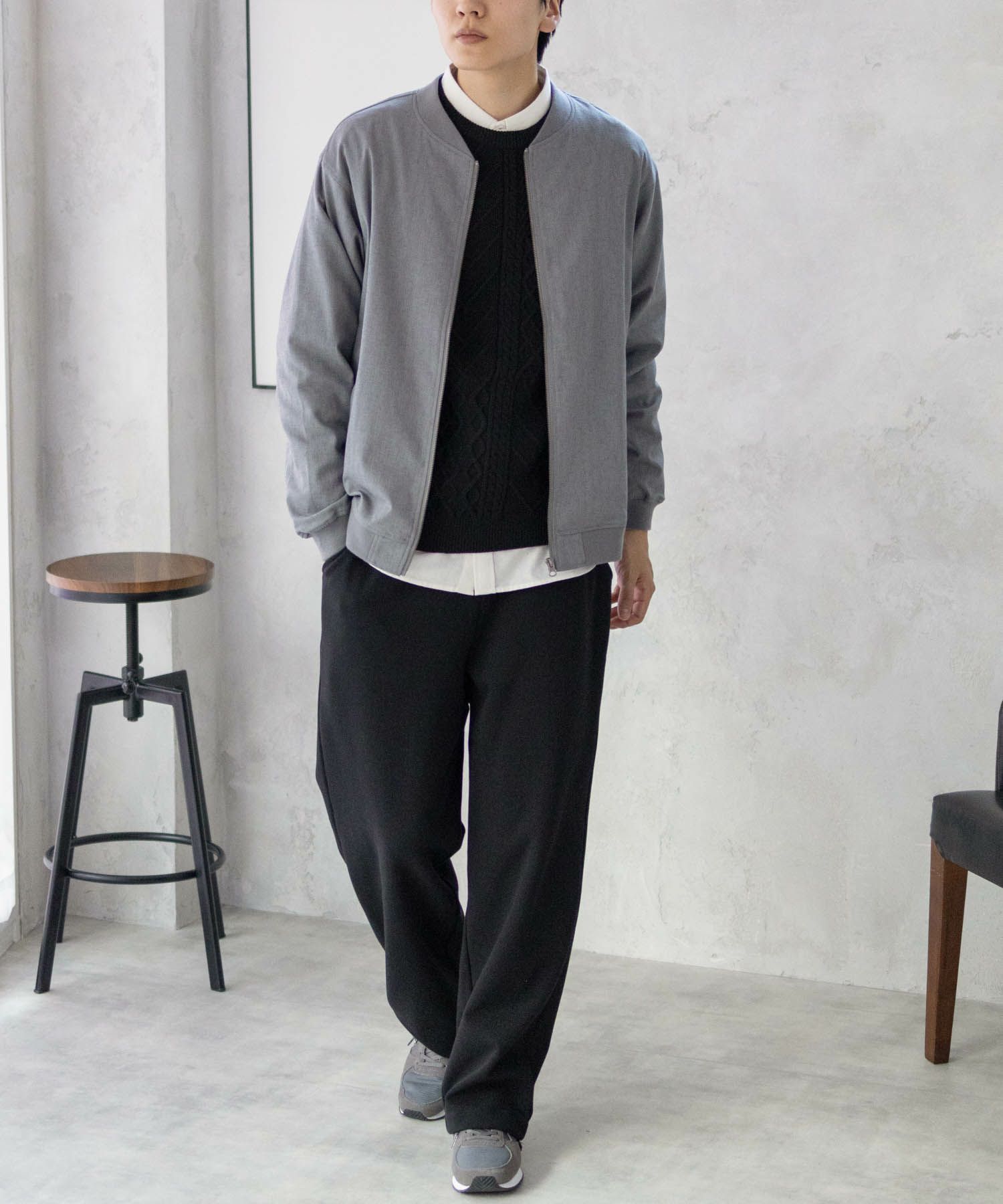 URBAN COLLECTION リネンライクブルゾン メンズ