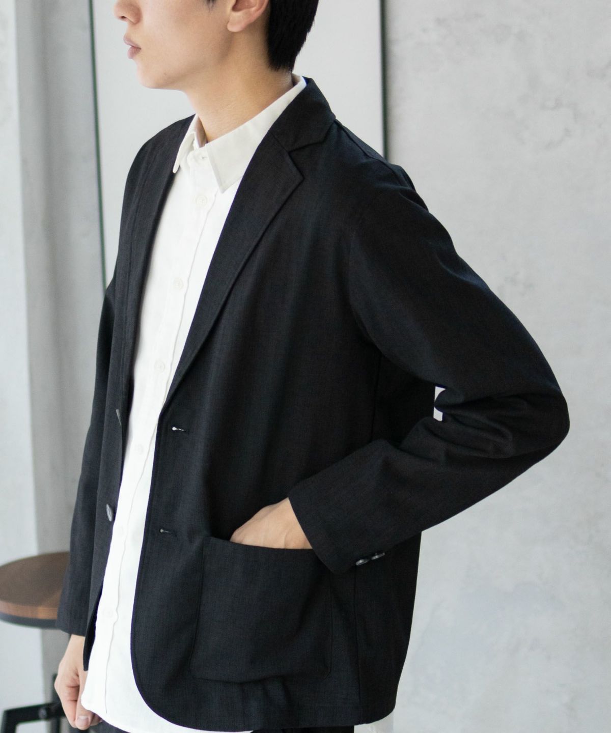 URBAN COLLECTION リネンライクジャケット メンズ