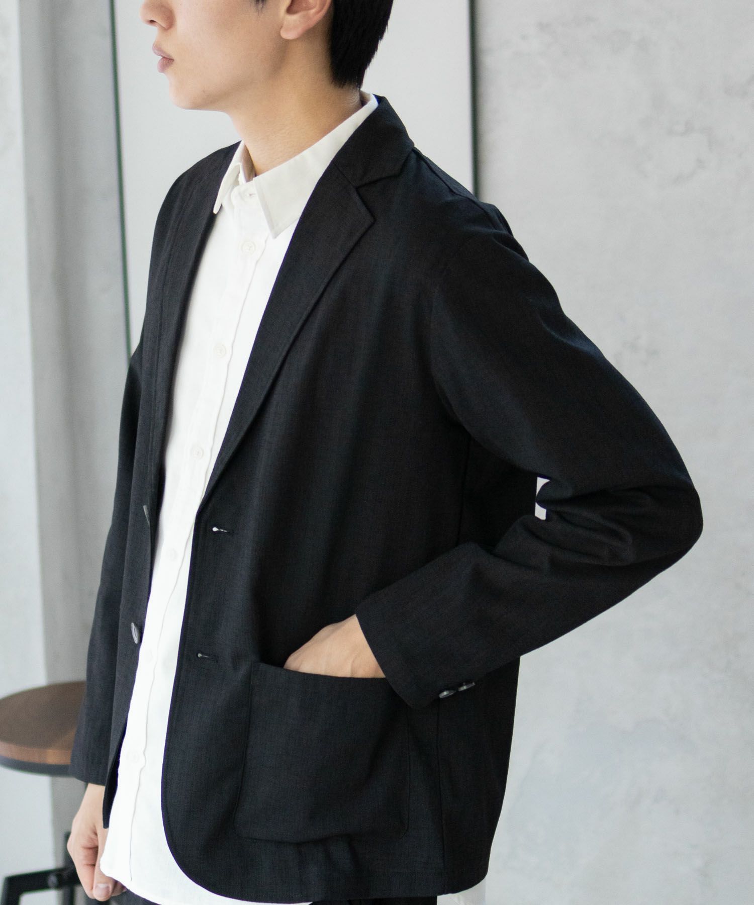 URBAN COLLECTION リネンライクジャケット メンズ