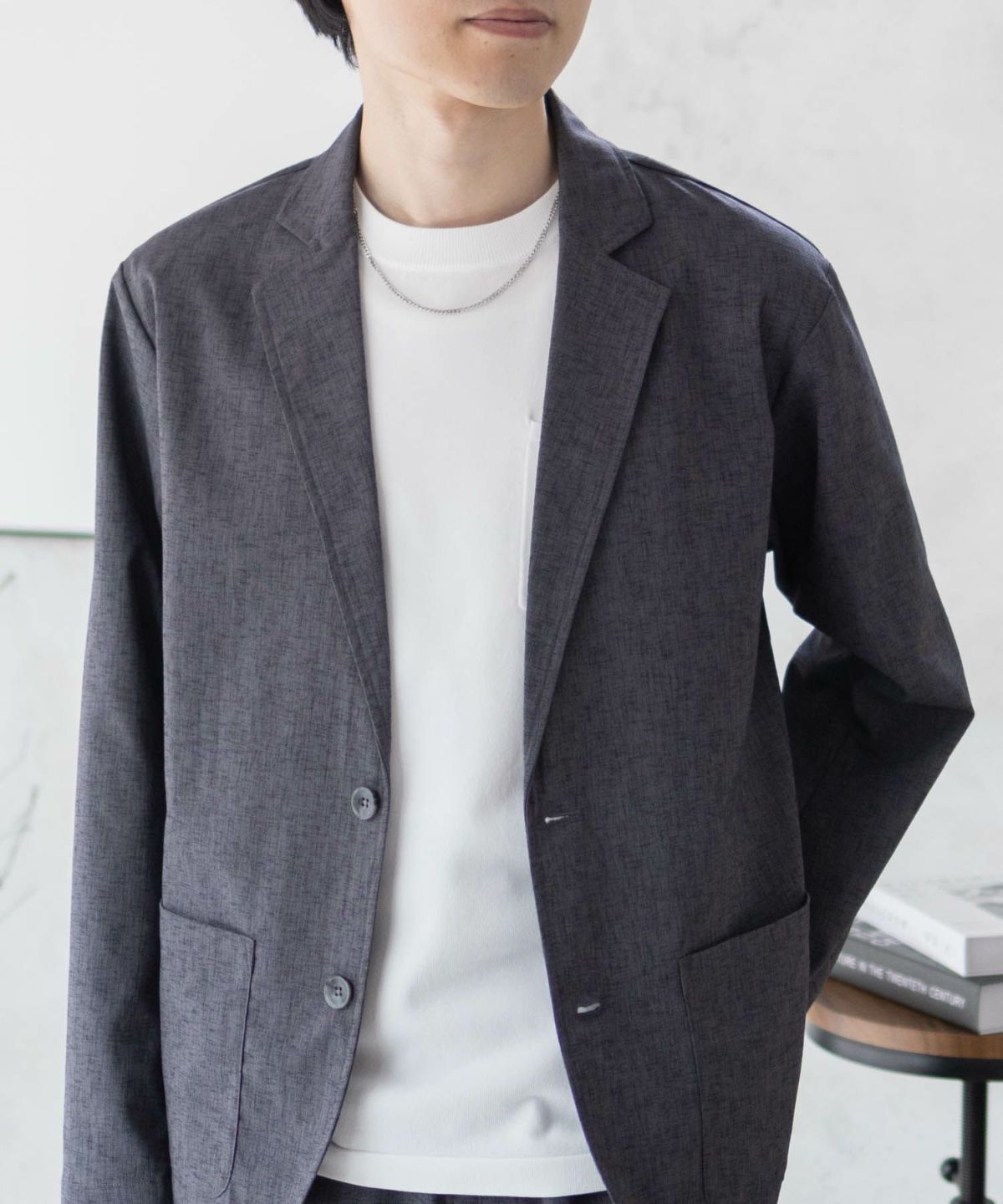 URBAN COLLECTION リネンライクジャケット メンズ