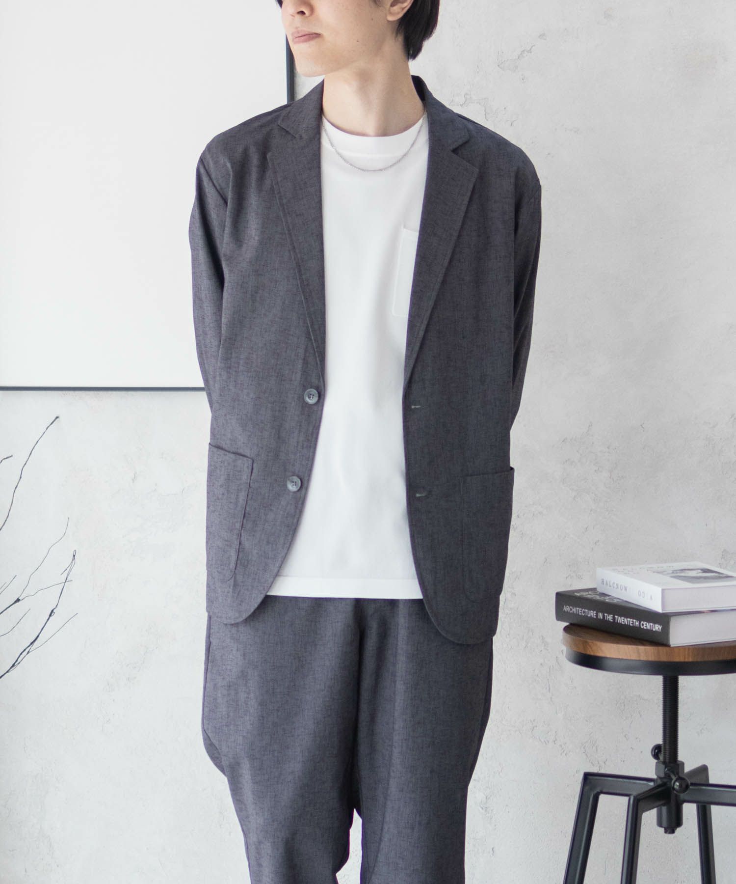 URBAN COLLECTION リネンライクジャケット メンズ