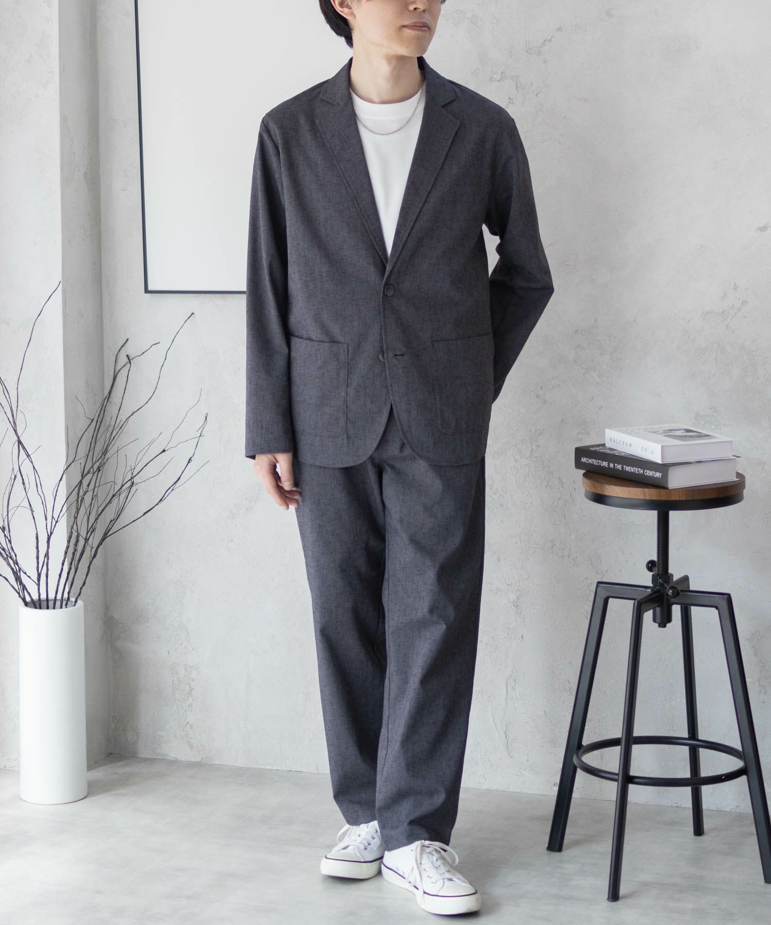 URBAN COLLECTION リネンライクジャケット メンズ