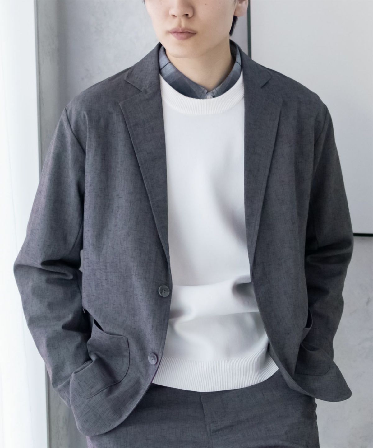 URBAN COLLECTION リネンライクジャケット メンズ