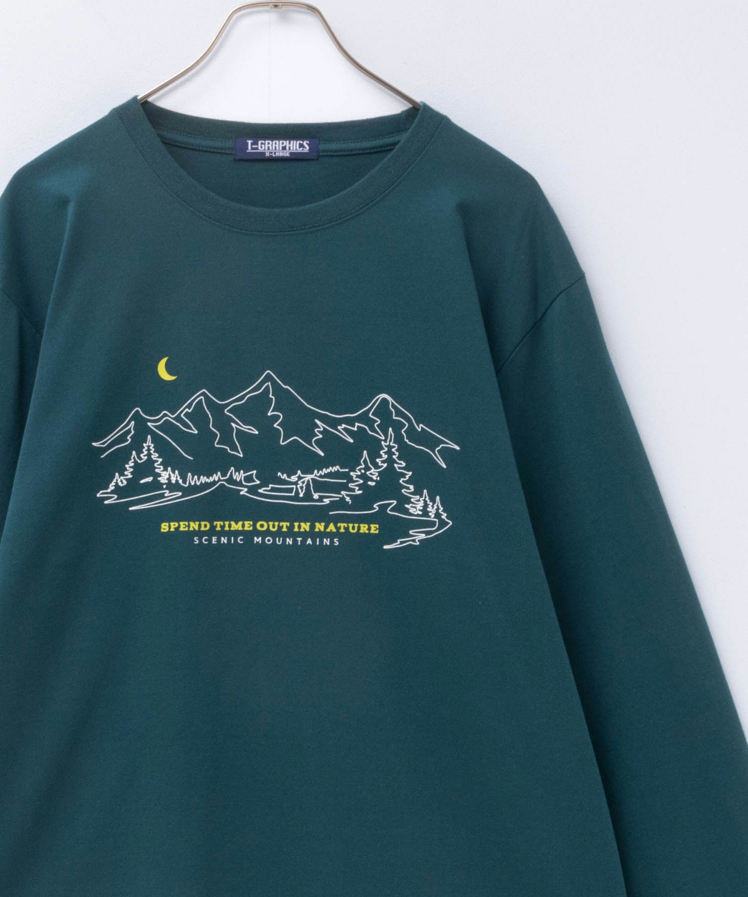 T-GRAPHICS ラインアート長袖Tシャツ メンズ商品画像-3