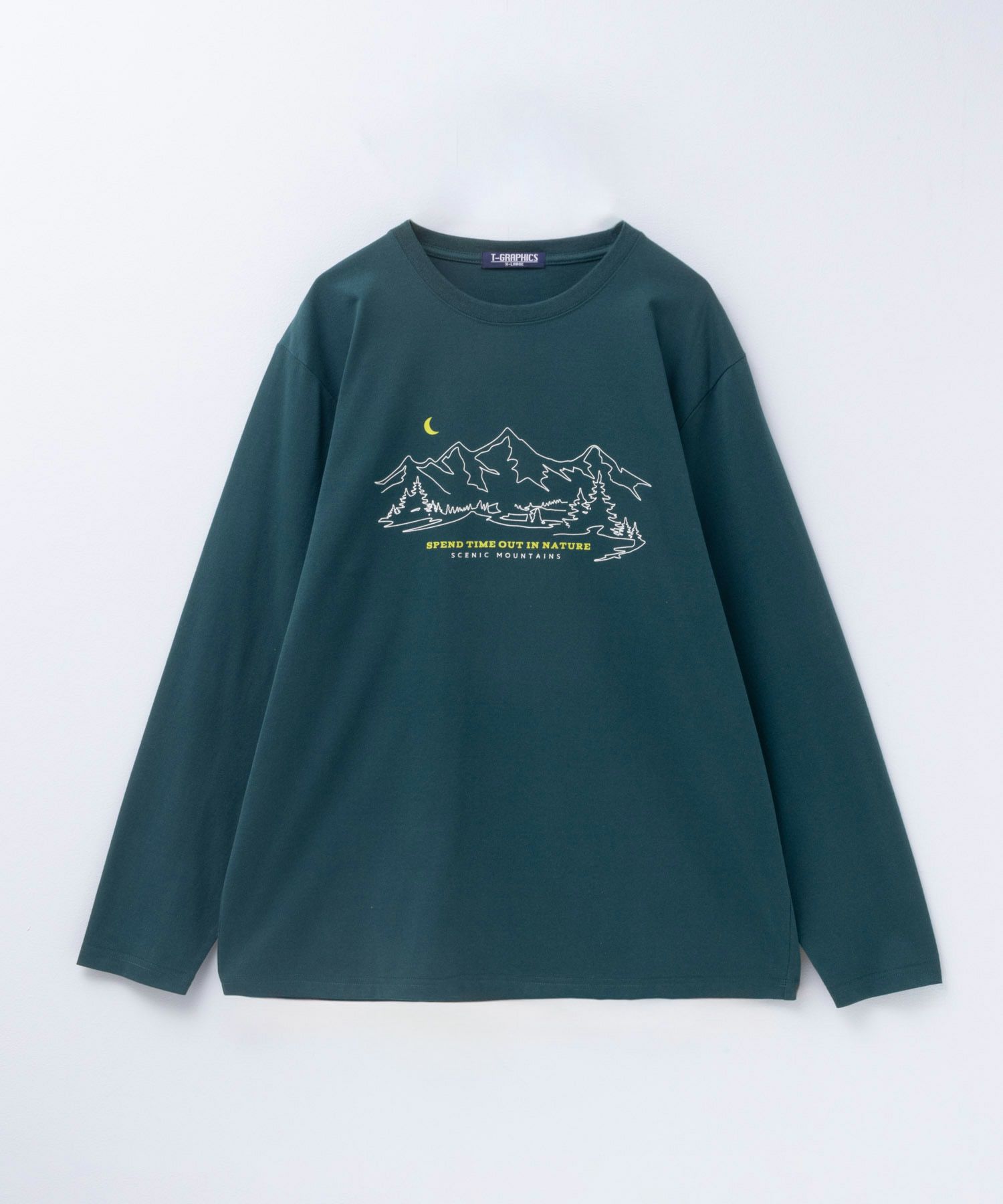 T-GRAPHICS ラインアート長袖Ｔシャツ メンズ