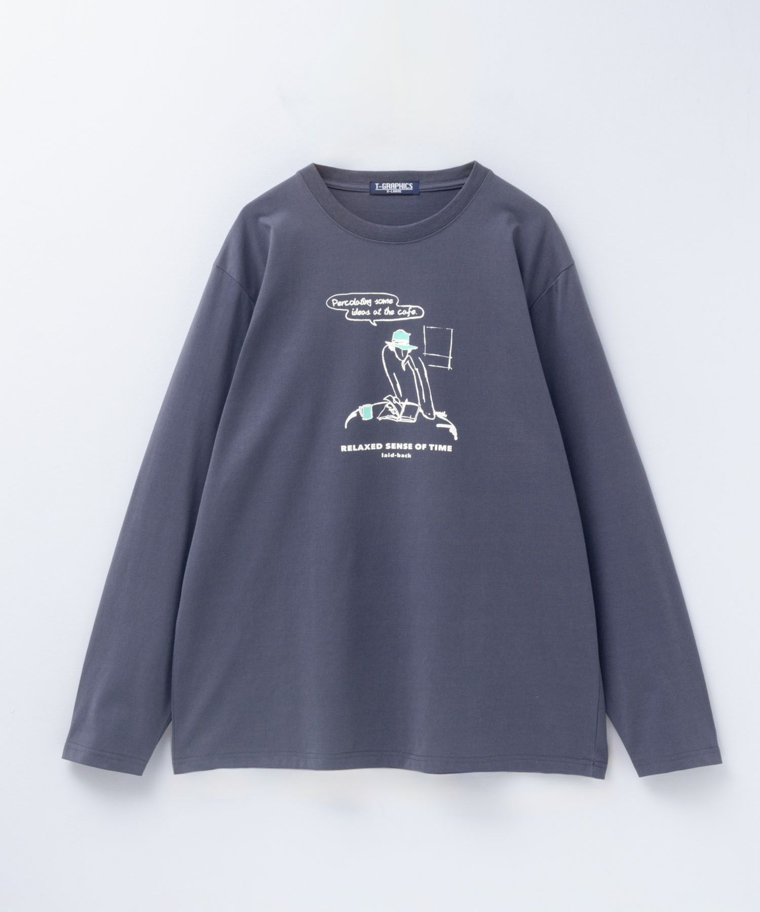 T-GRAPHICS ラインアート長袖Ｔシャツ メンズ