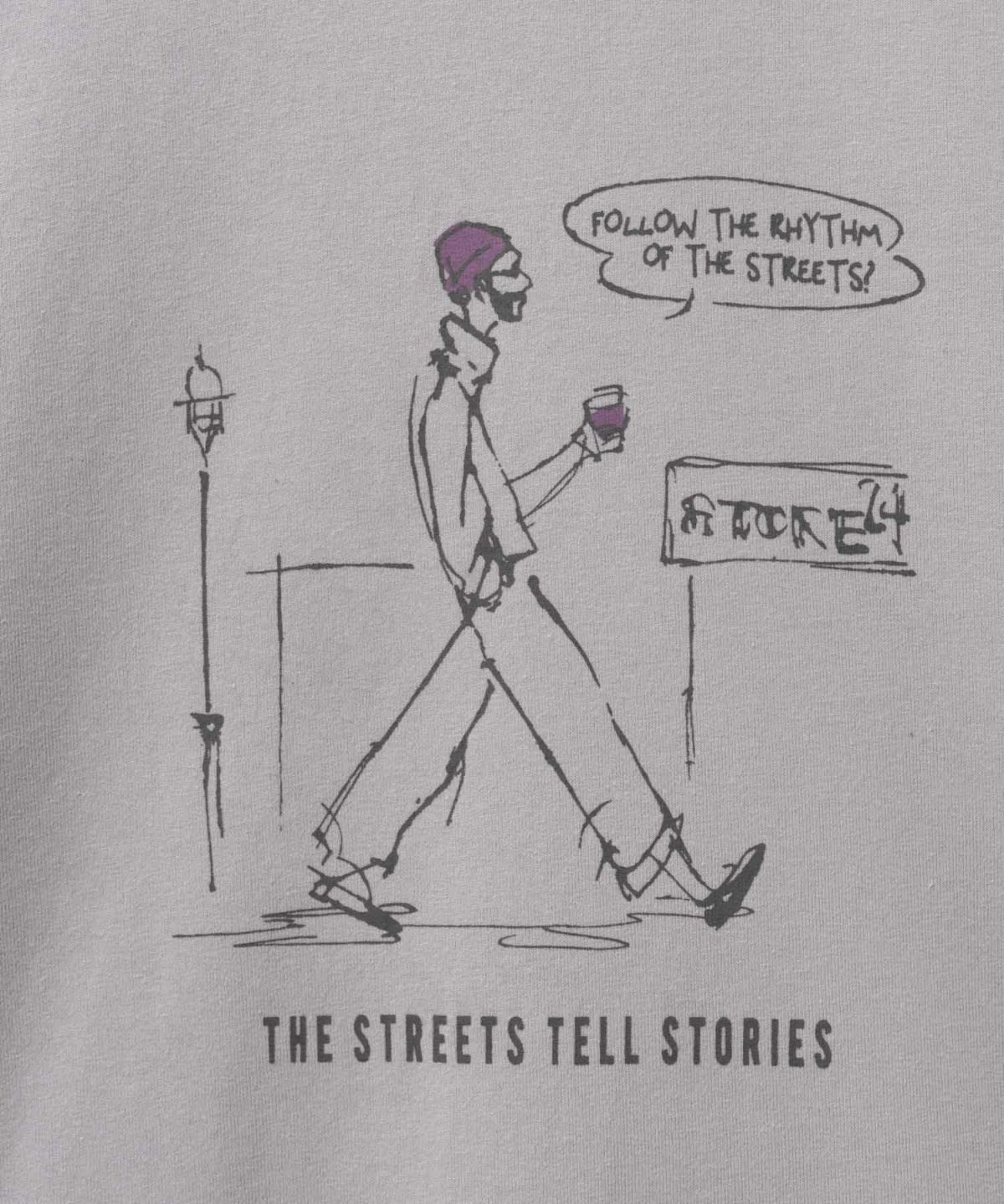 T-GRAPHICS ラインアート長袖Ｔシャツ メンズ