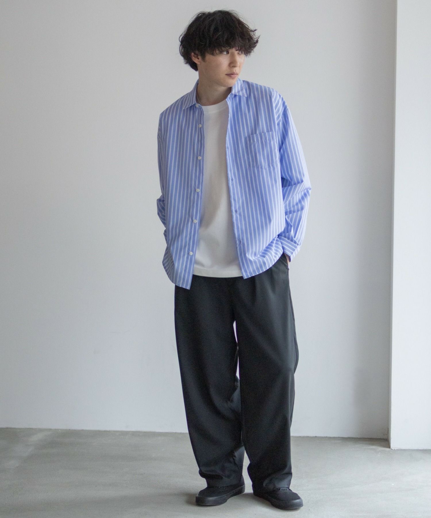 URBAN COLLECTION タックワイドスラックス メンズ