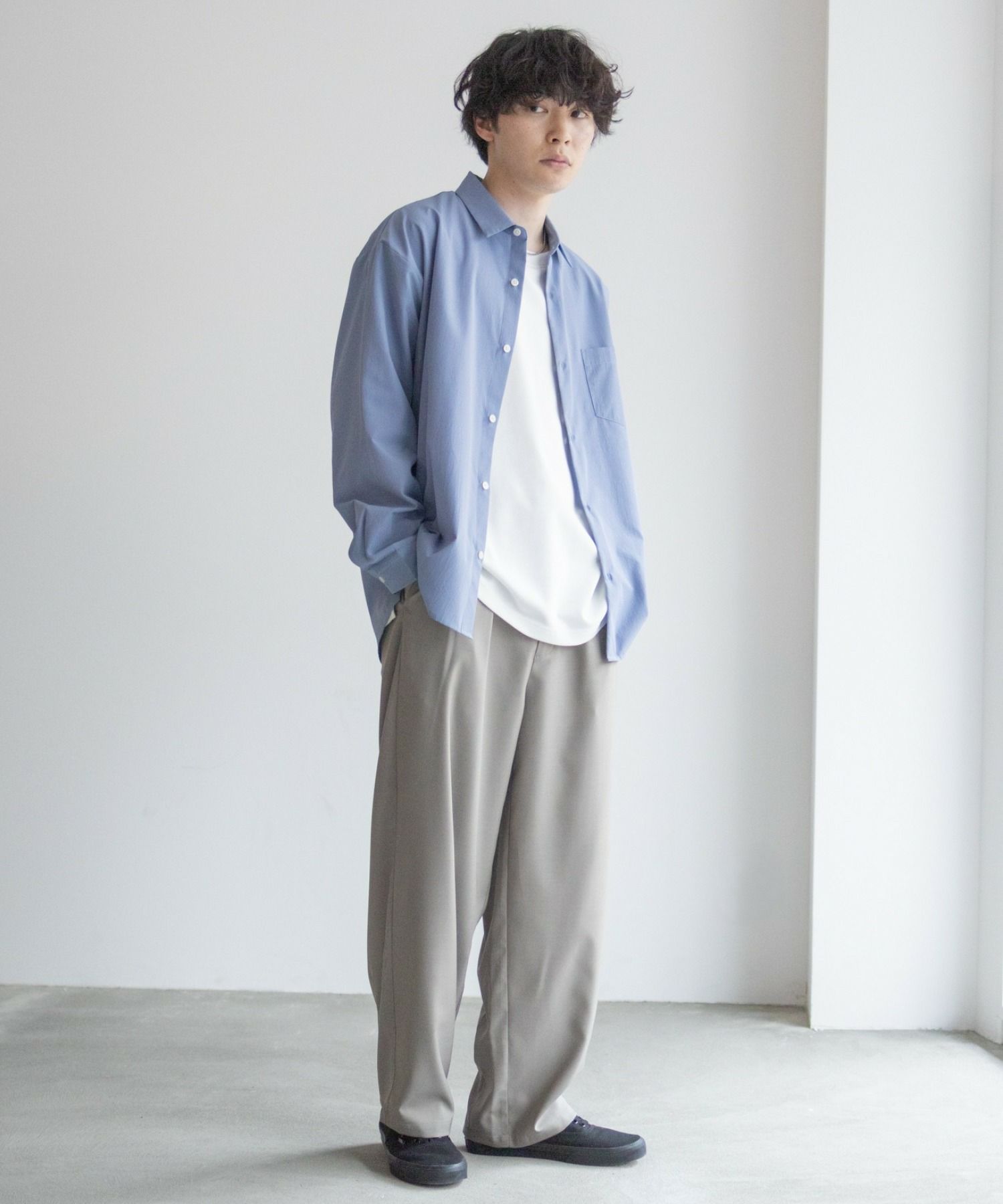 URBAN COLLECTION タックワイドスラックス メンズ