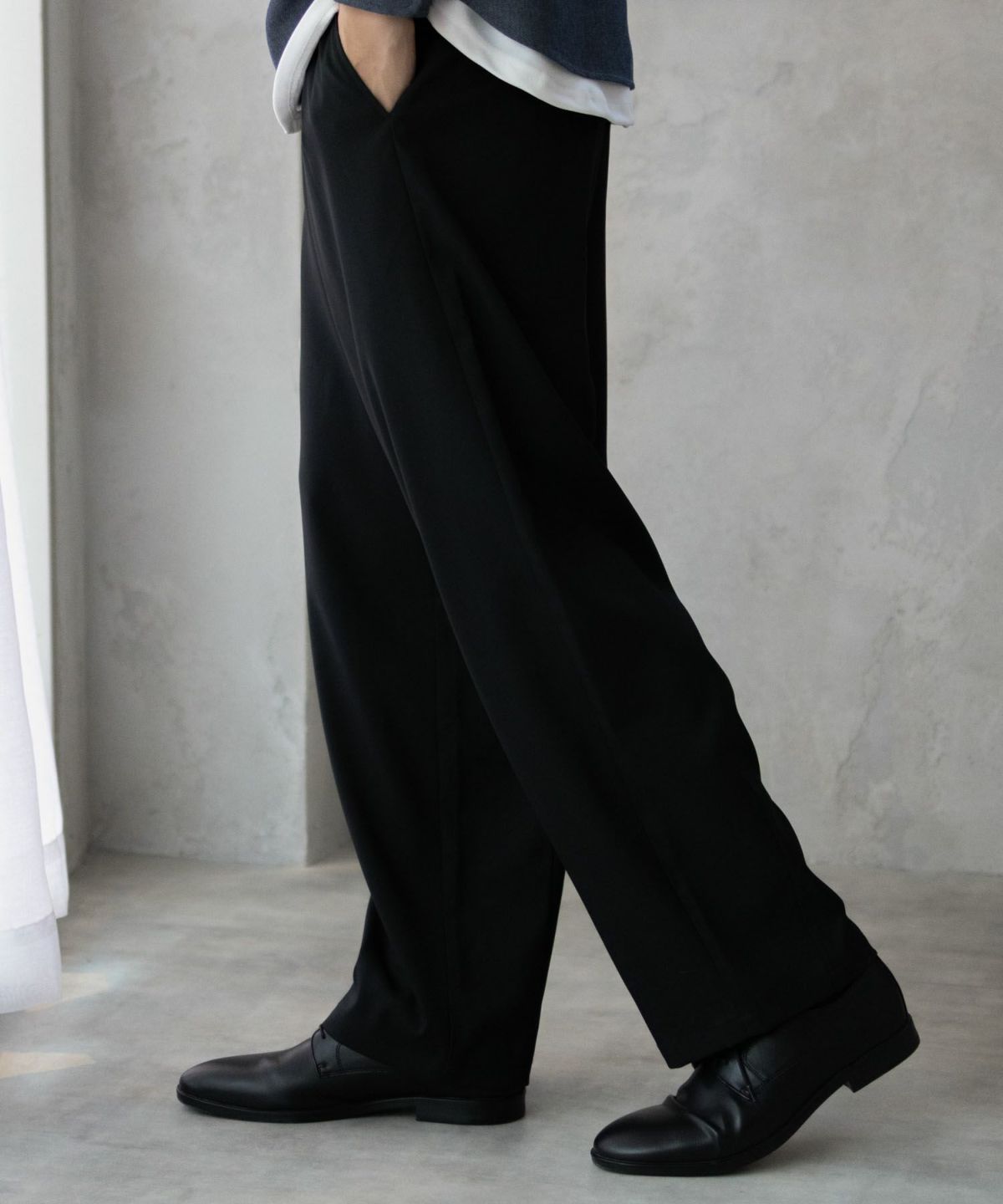 URBAN COLLECTION タックワイドスラックス メンズ