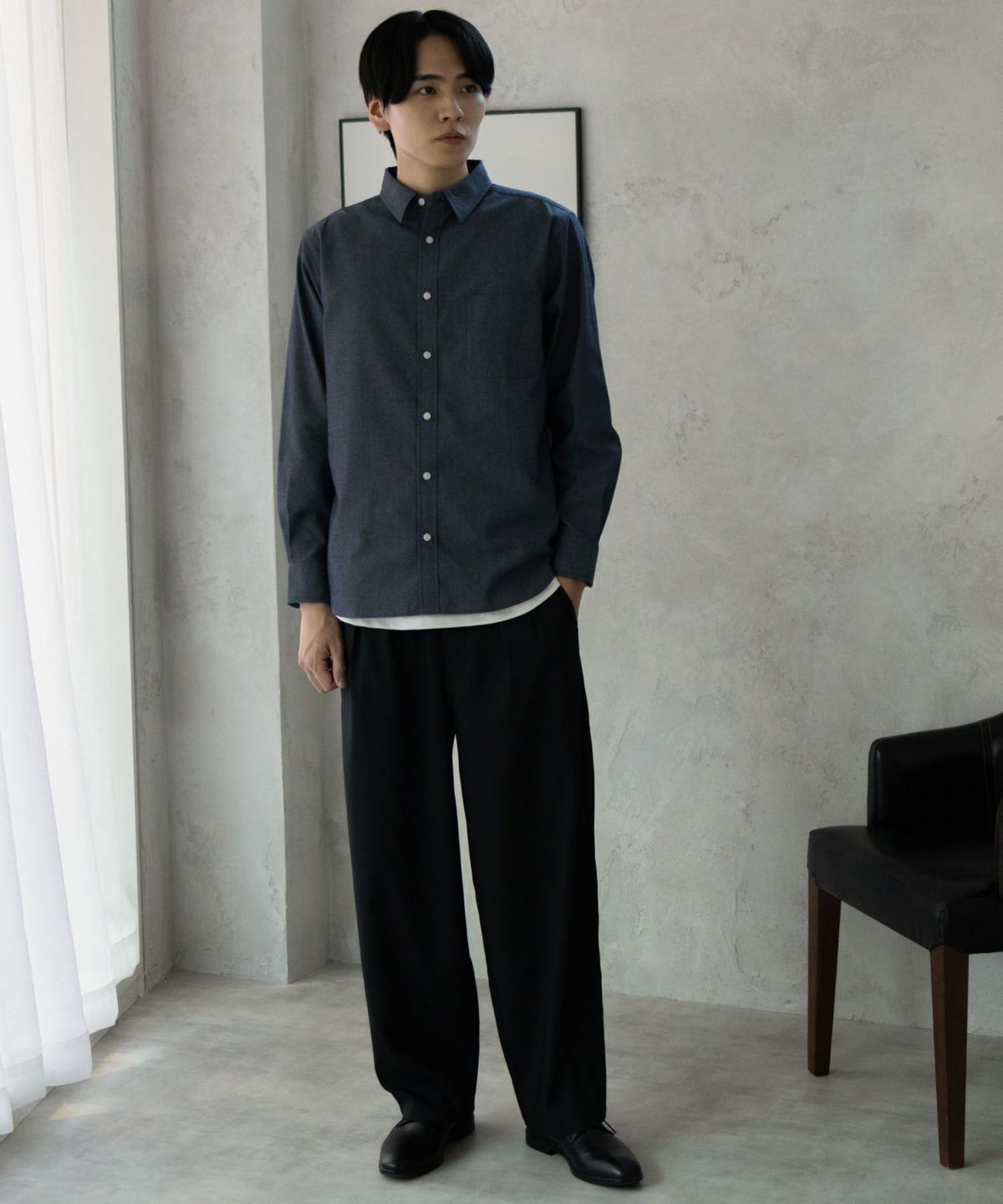 URBAN COLLECTION タックワイドスラックス メンズ