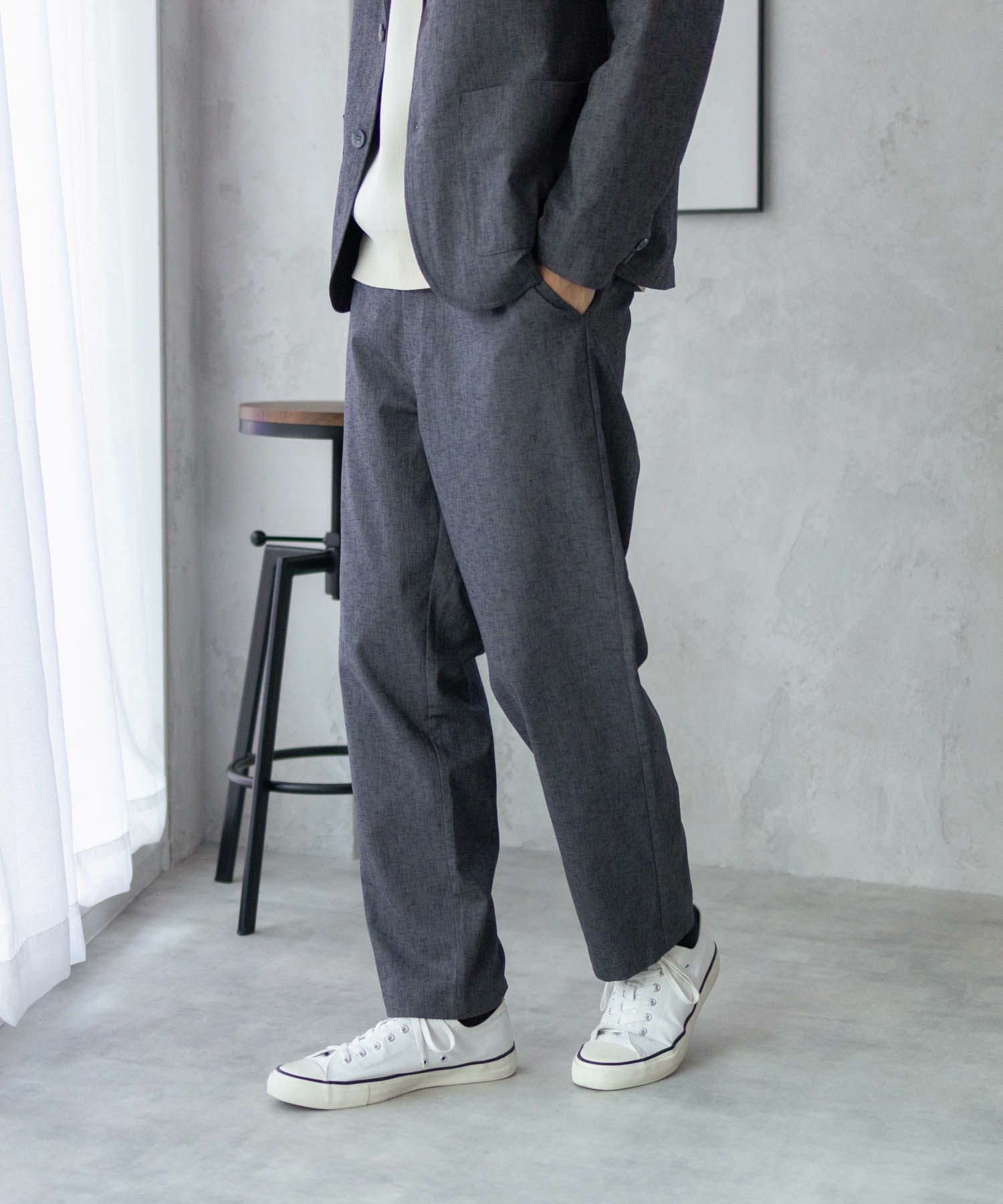 URBAN COLLECTION エアリネン リネンライクパンツ メンズ商品サムネイル-1