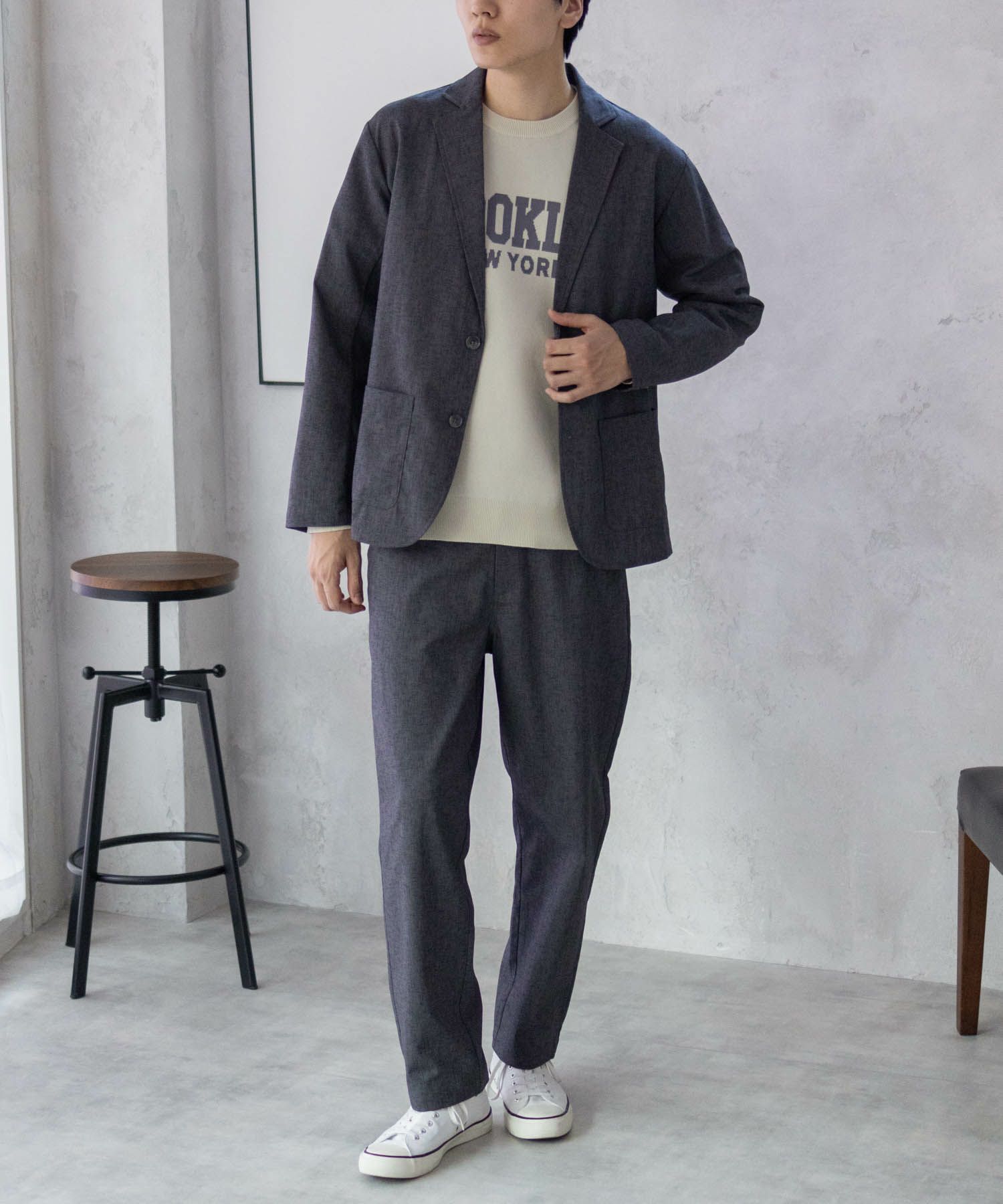 URBAN COLLECTION エアリネン リネンライクパンツ メンズ商品サムネイル-8